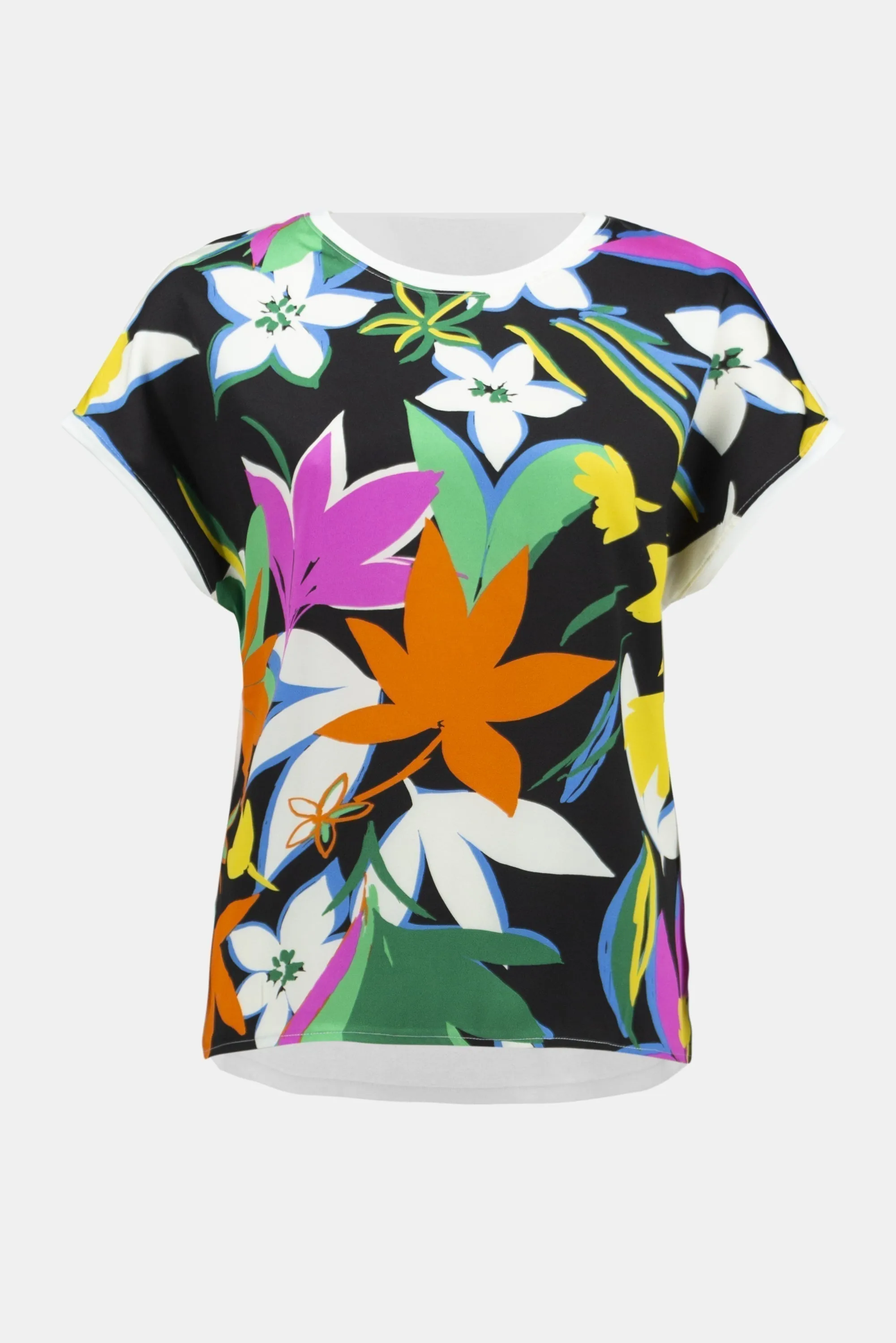 Floral Print Satin & Silky Knit Top sold by Bellissima product image thumbnail 5