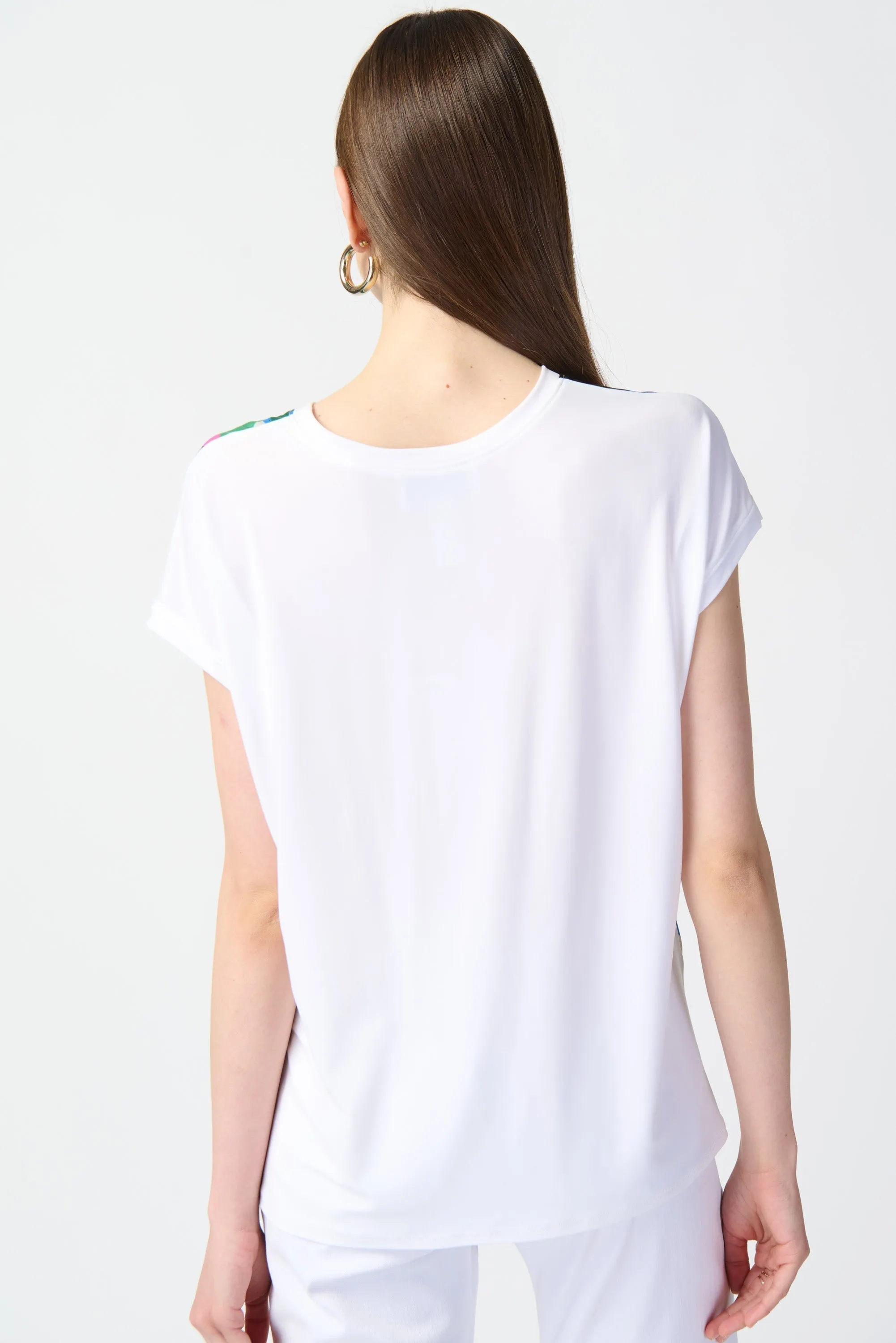 Floral Print Satin & Silky Knit Top sold by Bellissima product image thumbnail 3