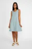 Chambray Sleeveless A-Line Dress sold by Bellissima