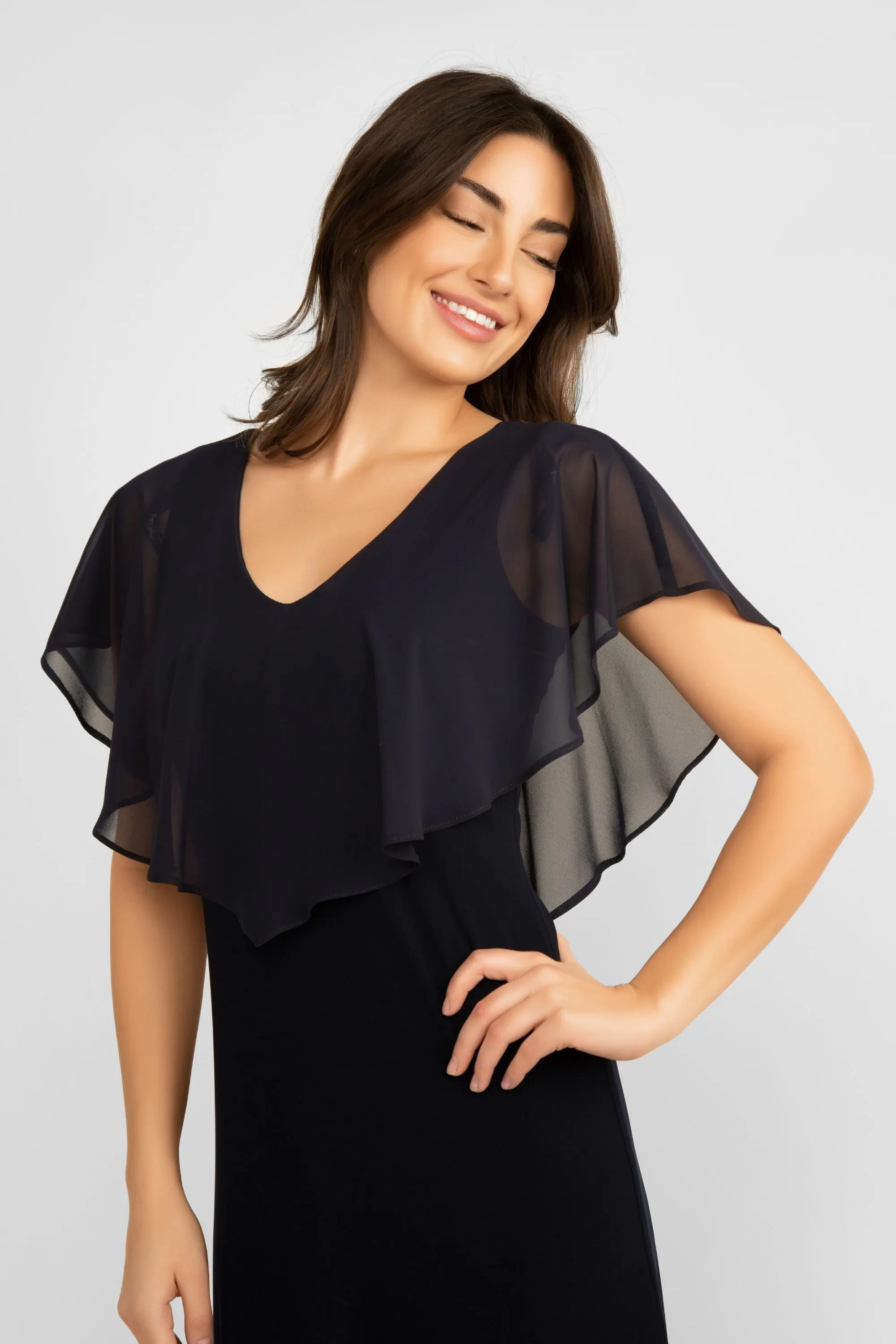 Chiffon Ruffle Overlay Dress sold by Bellissima product image thumbnail 2