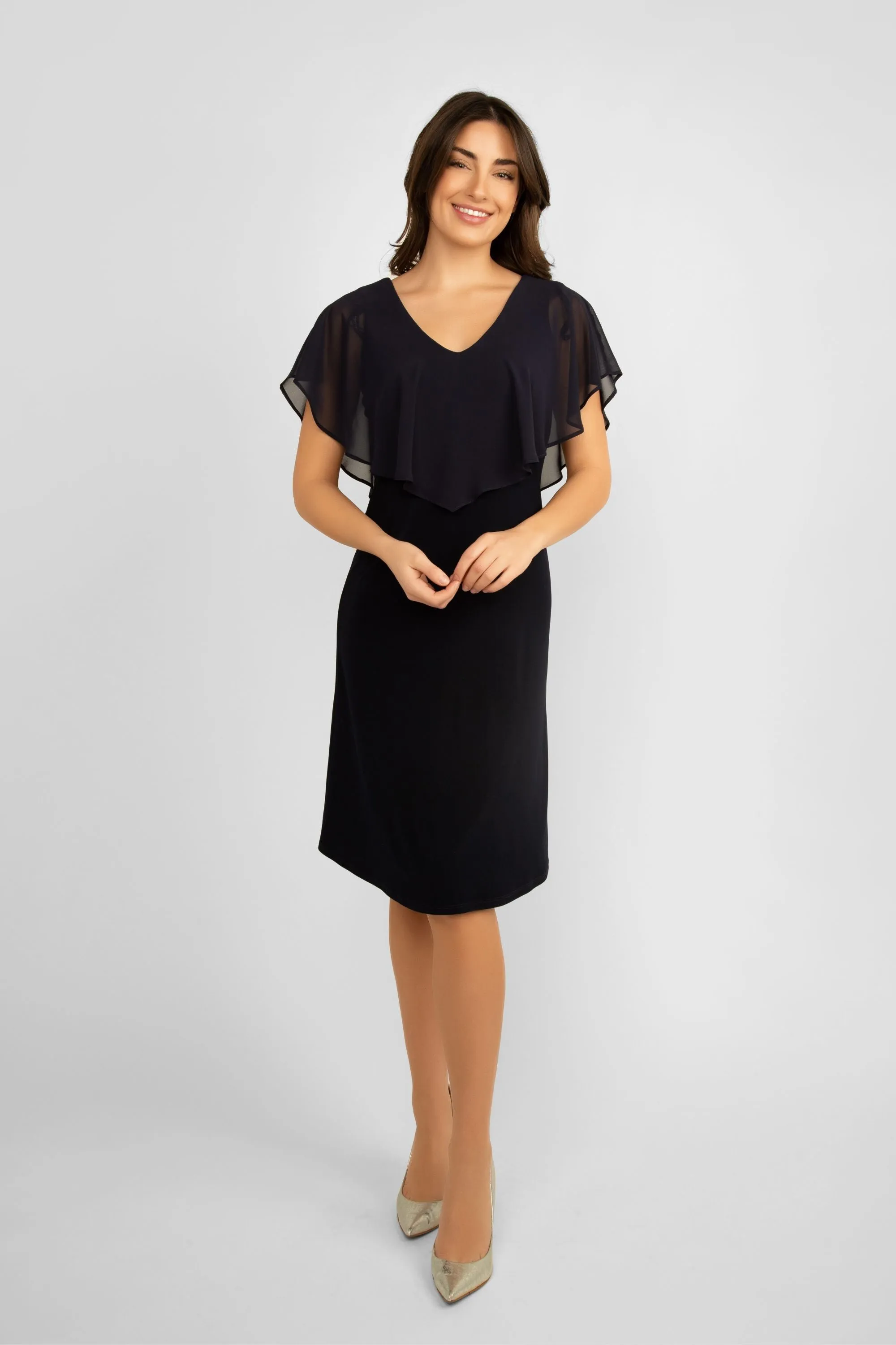 Chiffon Ruffle Overlay Dress sold by Bellissima product image thumbnail 4