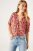 Short Sleeve Floral Blouse sold by Bellissima