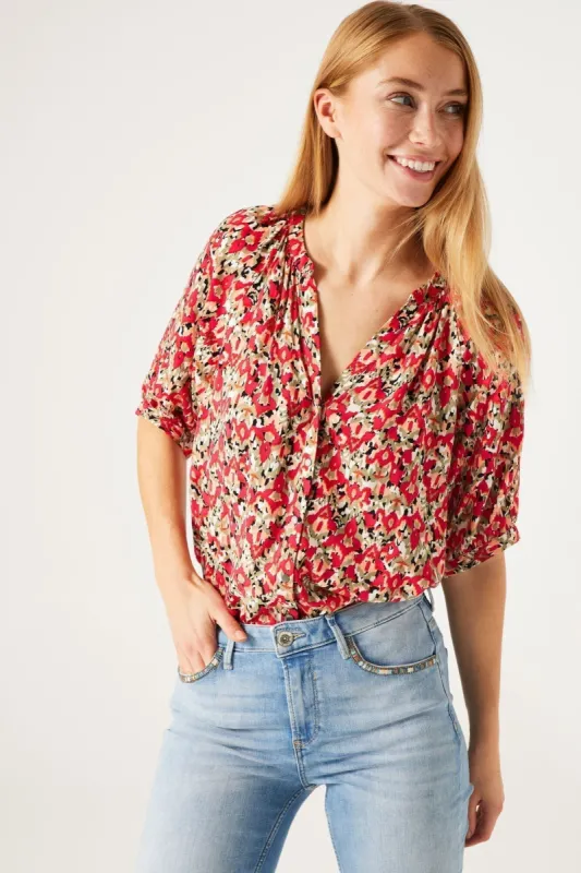 Short Sleeve Floral Blouse sold by Bellissima