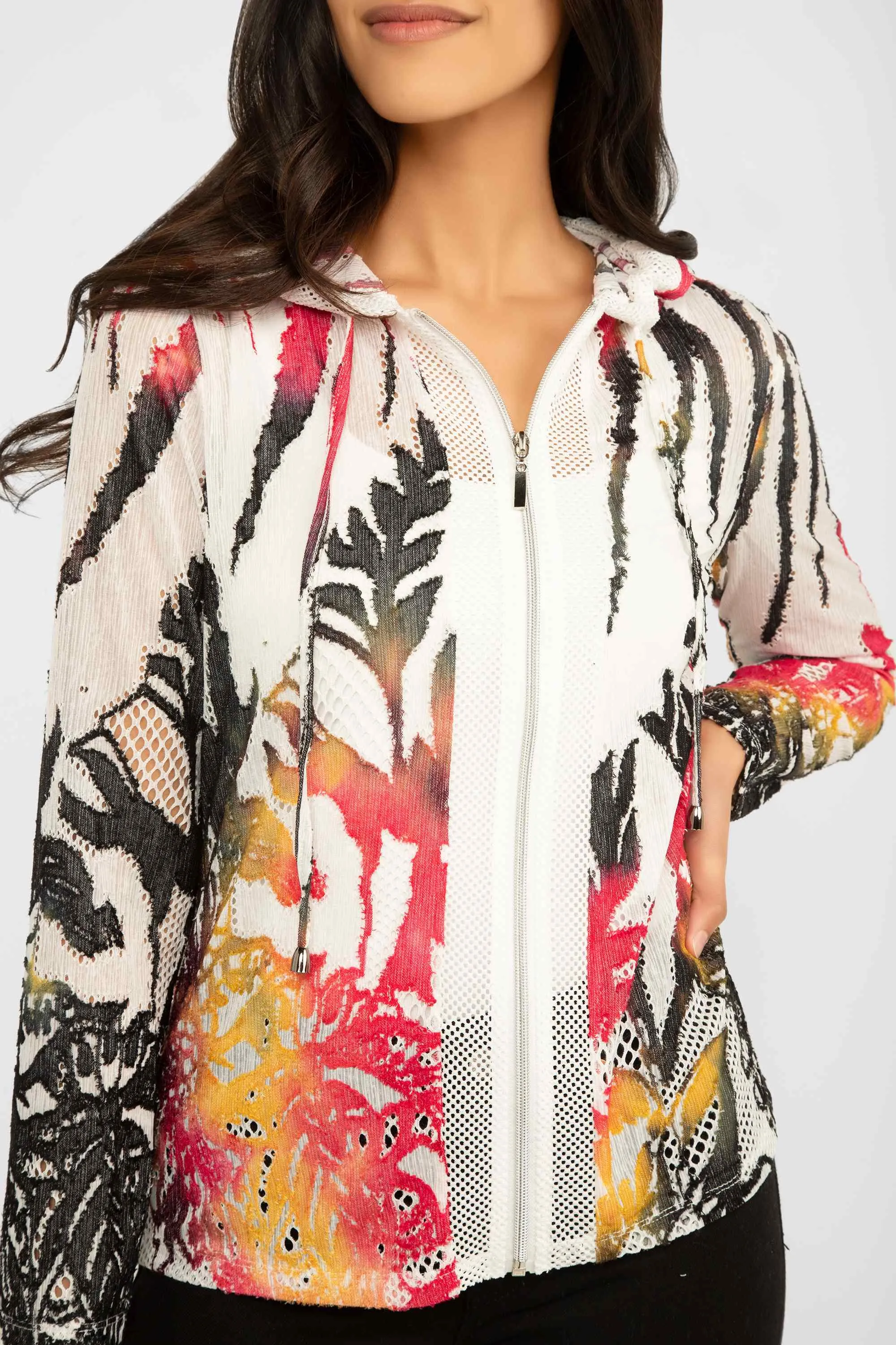 Hooded Zip-Front Jacket sold by Bellissima product image thumbnail 4