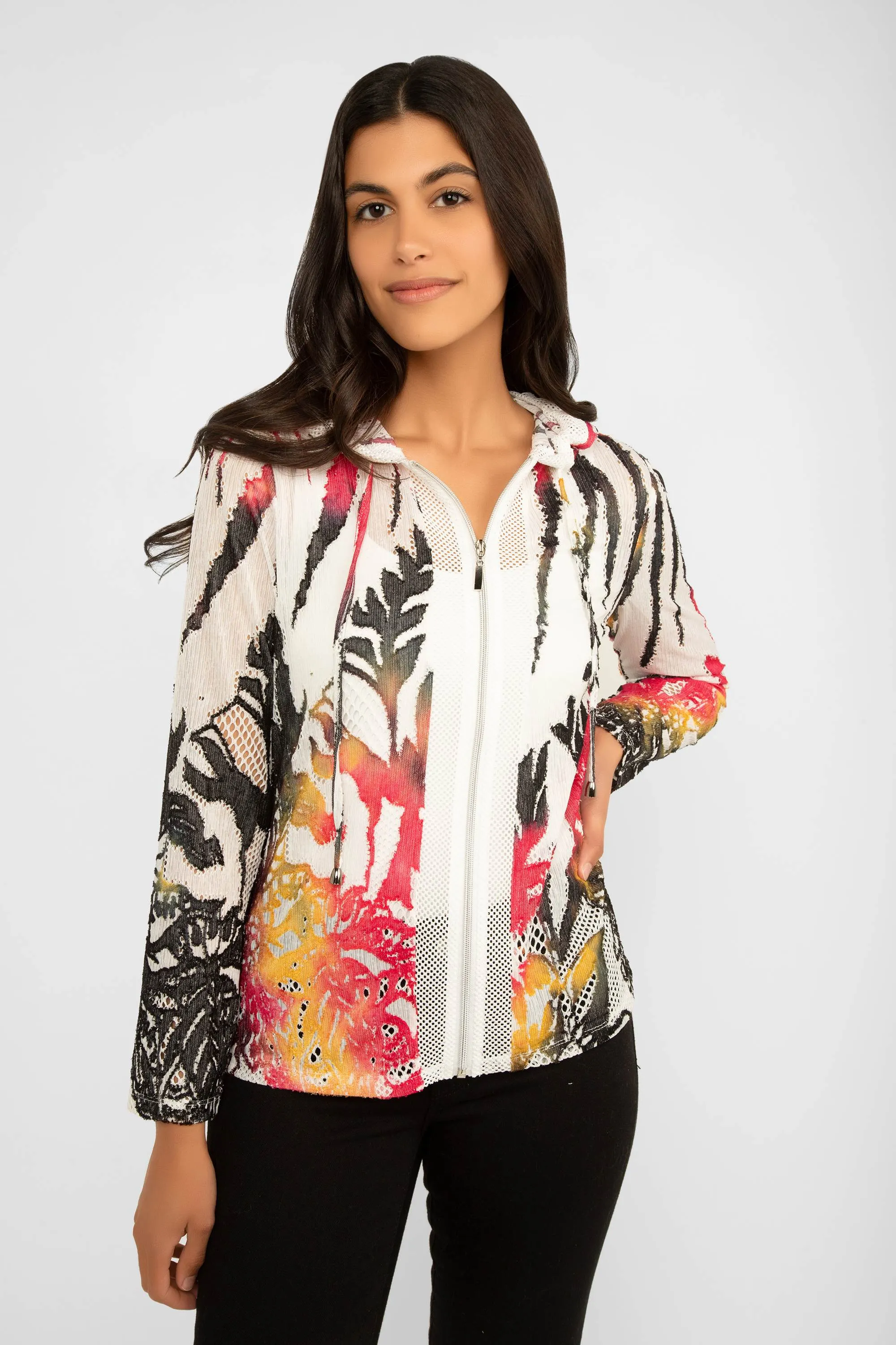 Hooded Zip-Front Jacket sold by Bellissima