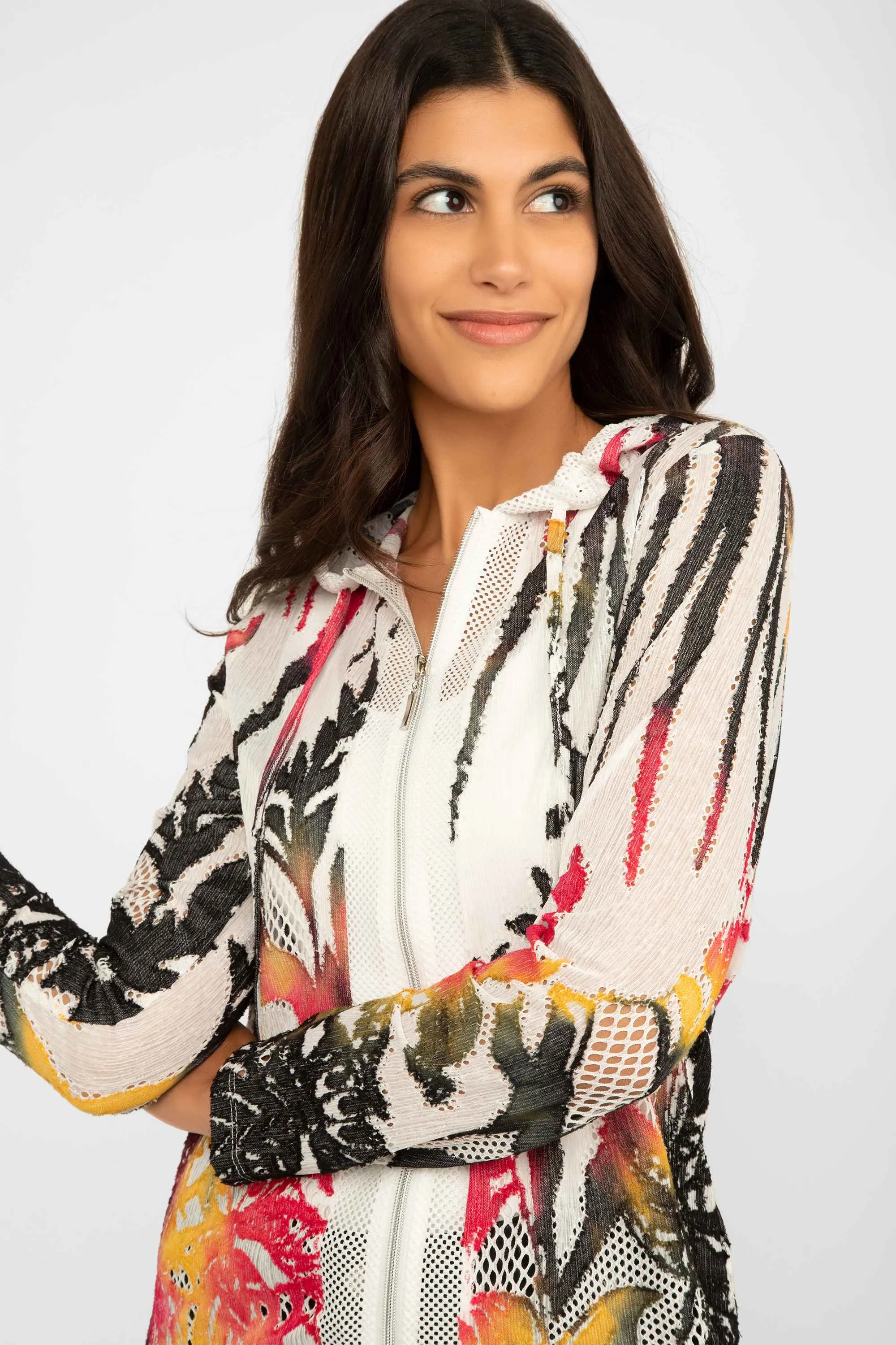 Hooded Zip-Front Jacket sold by Bellissima product image thumbnail 2