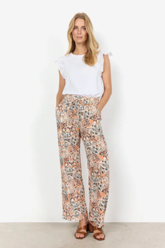 Wide Leg Papaya Paisley Pants sold by Bellissima