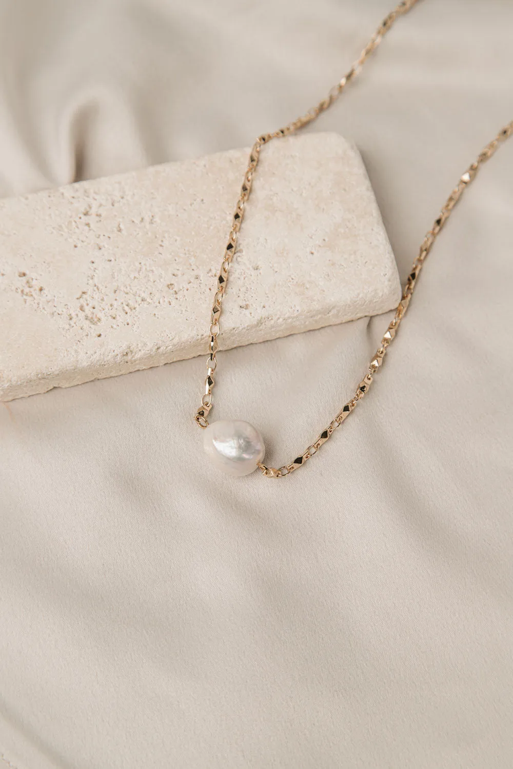 Pearl & Chain Necklace sold by Bellissima product image thumbnail 2