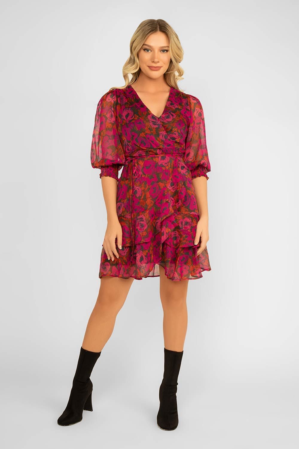 Floral Wrap Dress sold by Bellissima product image thumbnail 4