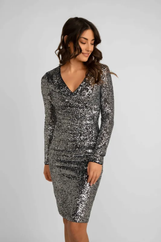 Sequin Wrap Dress sold by Bellissima