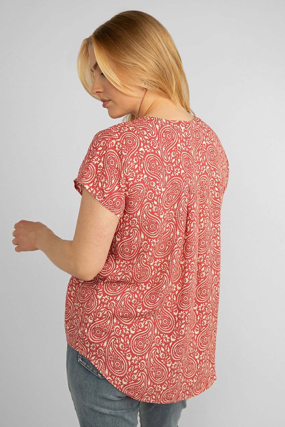 Berry Paisley Print Blouse sold by Bellissima product image thumbnail 3