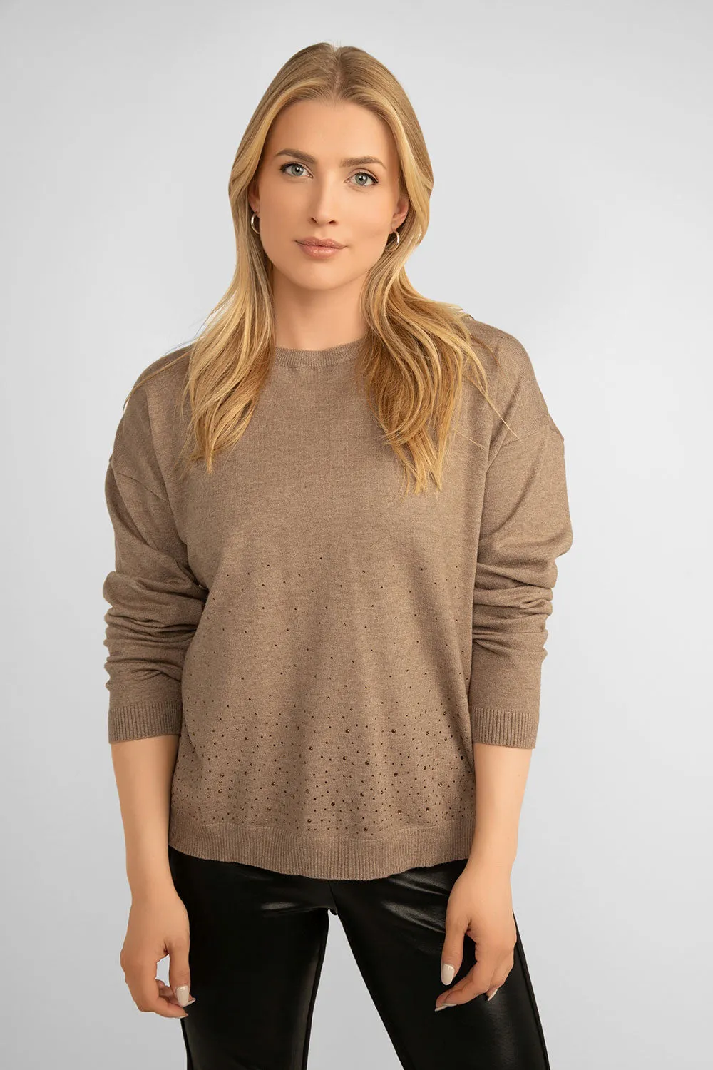 Lightweight Rhinestone Sweater sold by Bellissima product image thumbnail 4