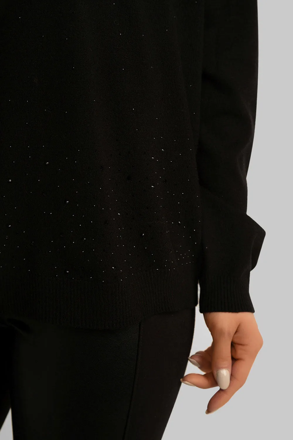 Lightweight Rhinestone Sweater sold by Bellissima product image thumbnail 2