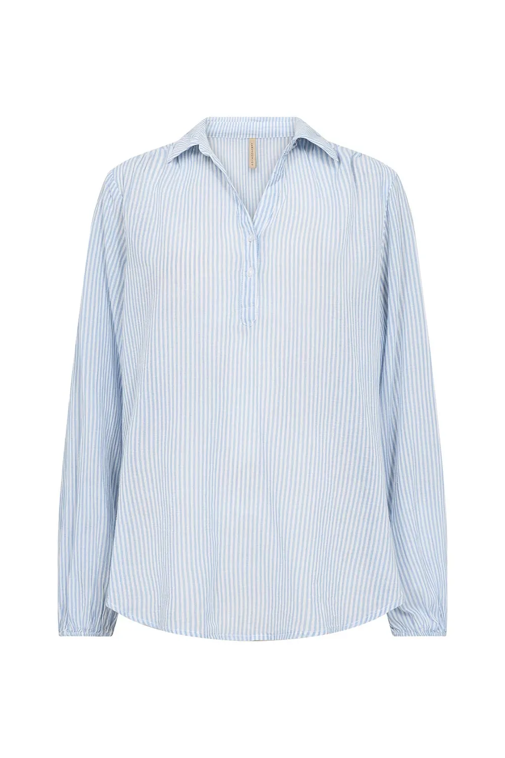 Long Sleeve Striped Split V Shirt sold by Bellissima product image thumbnail 4