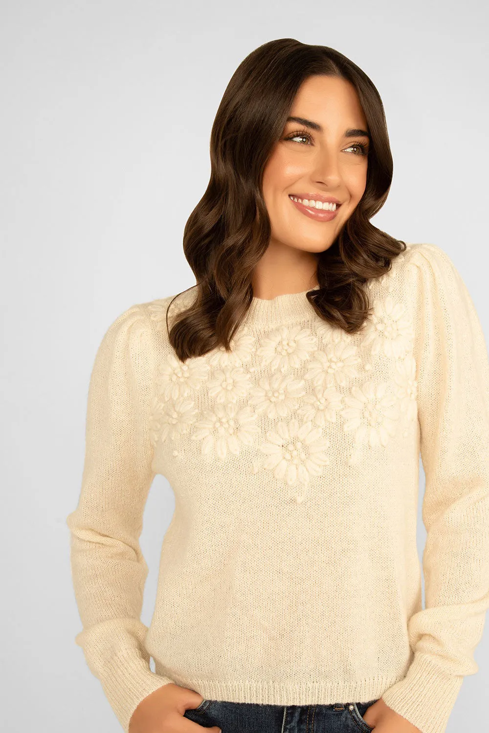 Embroidered Flower Sweater sold by Bellissima product image thumbnail 2