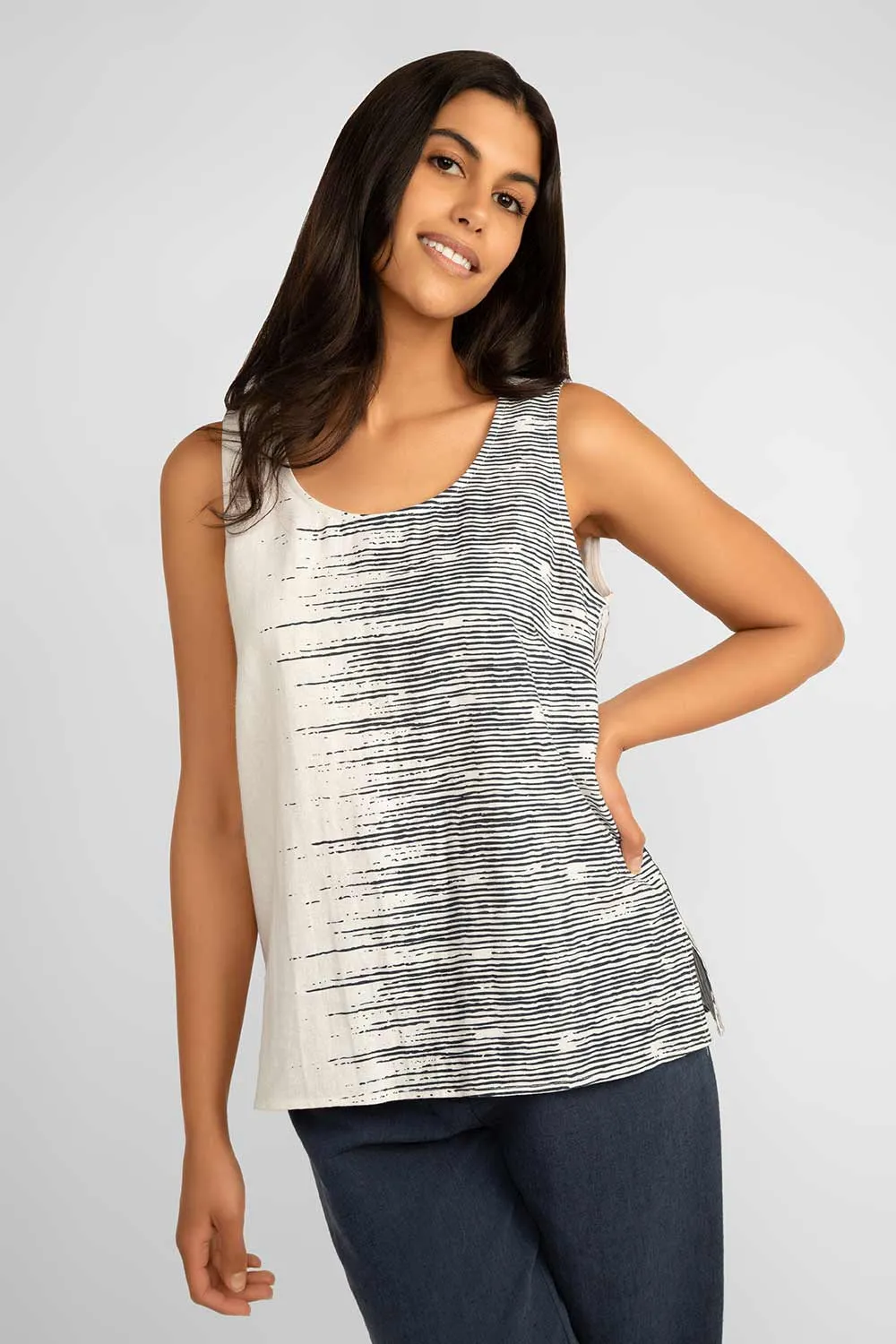 Striped Linen Tank Top sold by Bellissima product image thumbnail 2