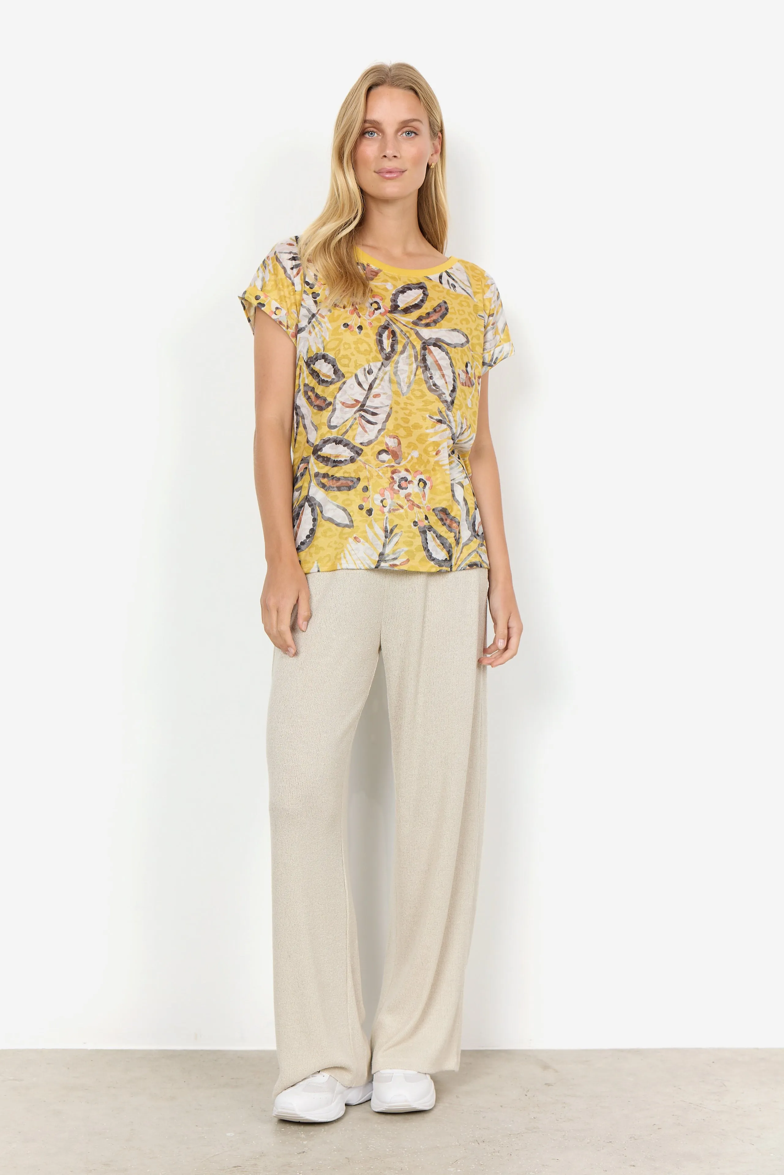 Yellow Floral Burnout Tee sold by Bellissima product image thumbnail 2