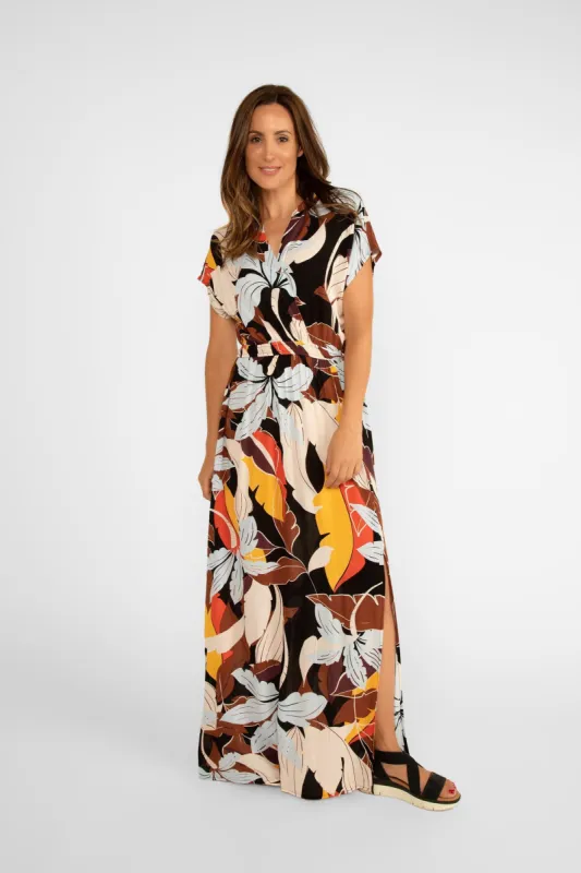 Short Sleeve Surplus Elastic Waist Maxi Dress sold by Bellissima