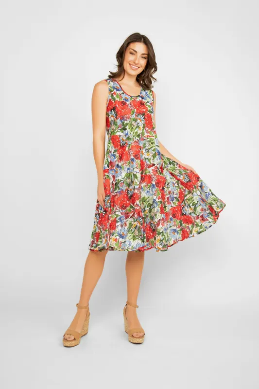 Sleeveless Printed Dress sold by Bellissima