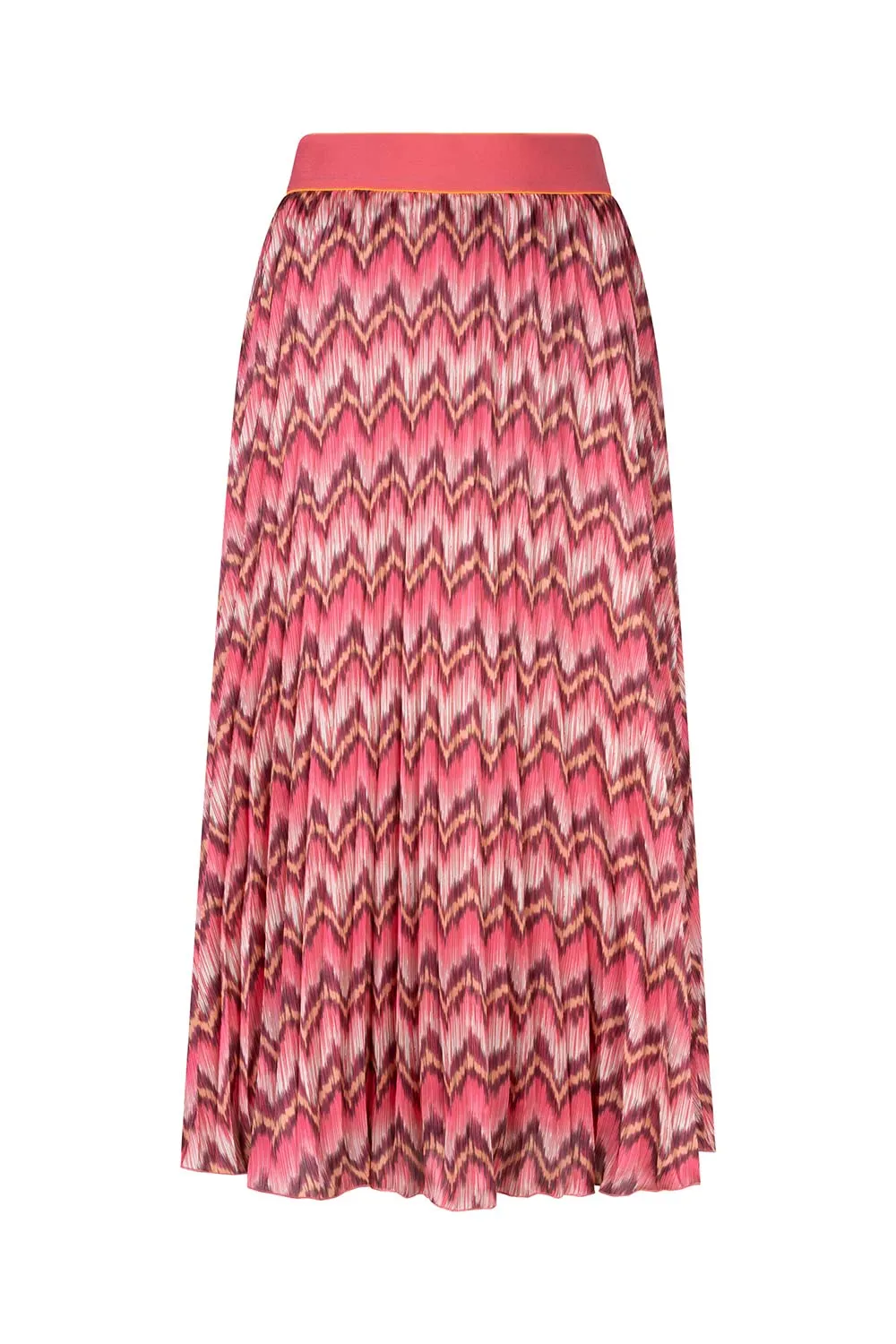 Zigzag Print Pleated Midi Skirt sold by Bellissima product image thumbnail 5