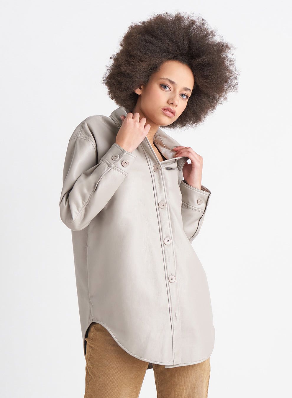 Faux Leather Shacket sold by Bellissima product image thumbnail 2