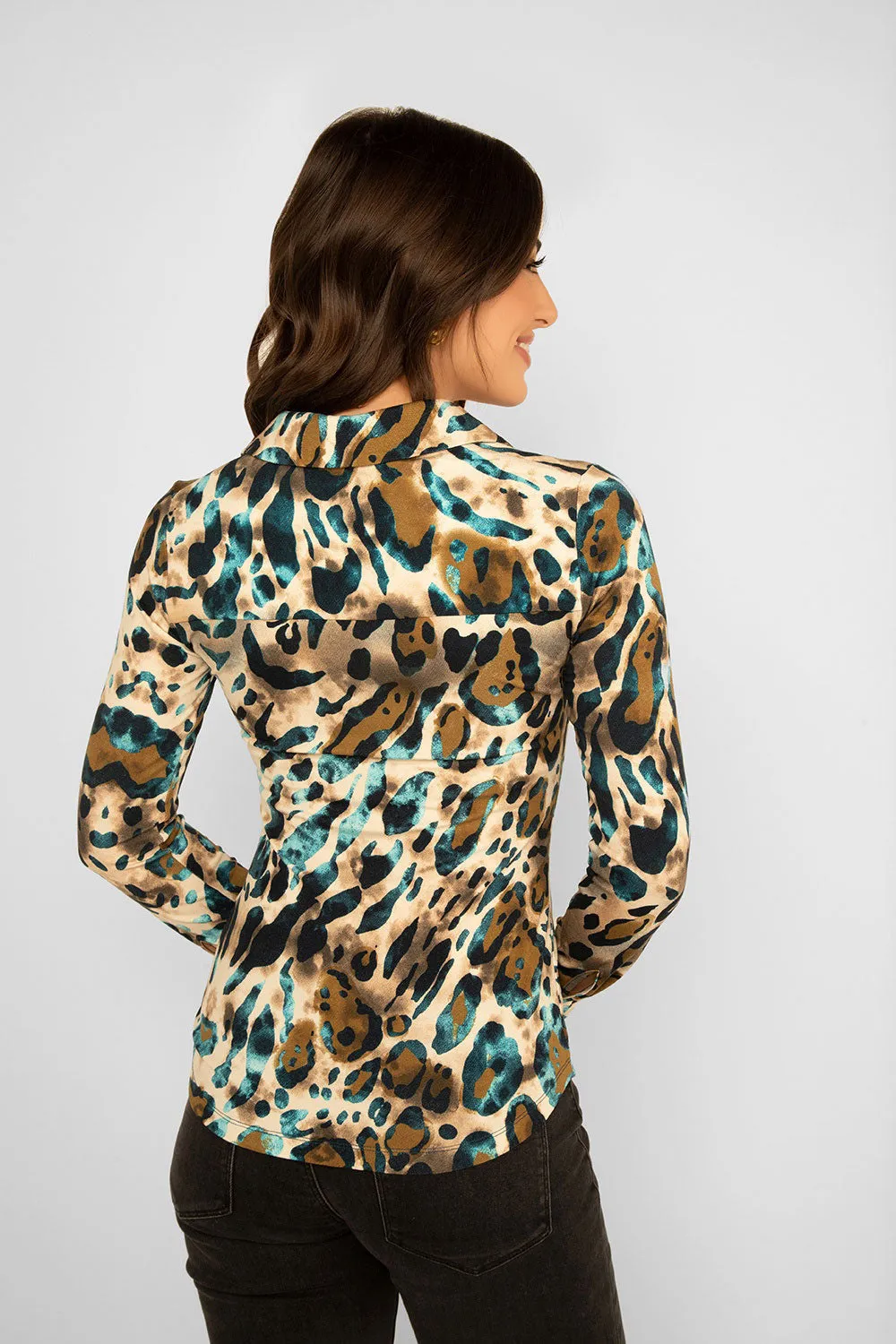 Animal Print Gathered Blouse sold by Bellissima product image thumbnail 4