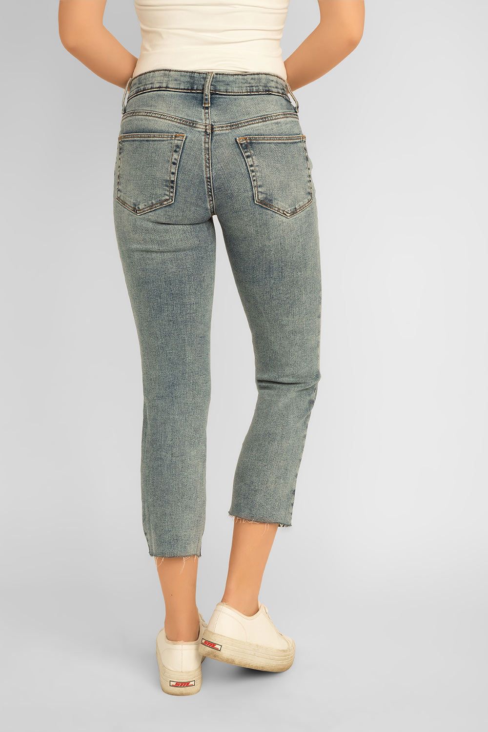 Jag Ruby Mid Rise Straight Crop Jeans sold by Bellissima product image thumbnail 4