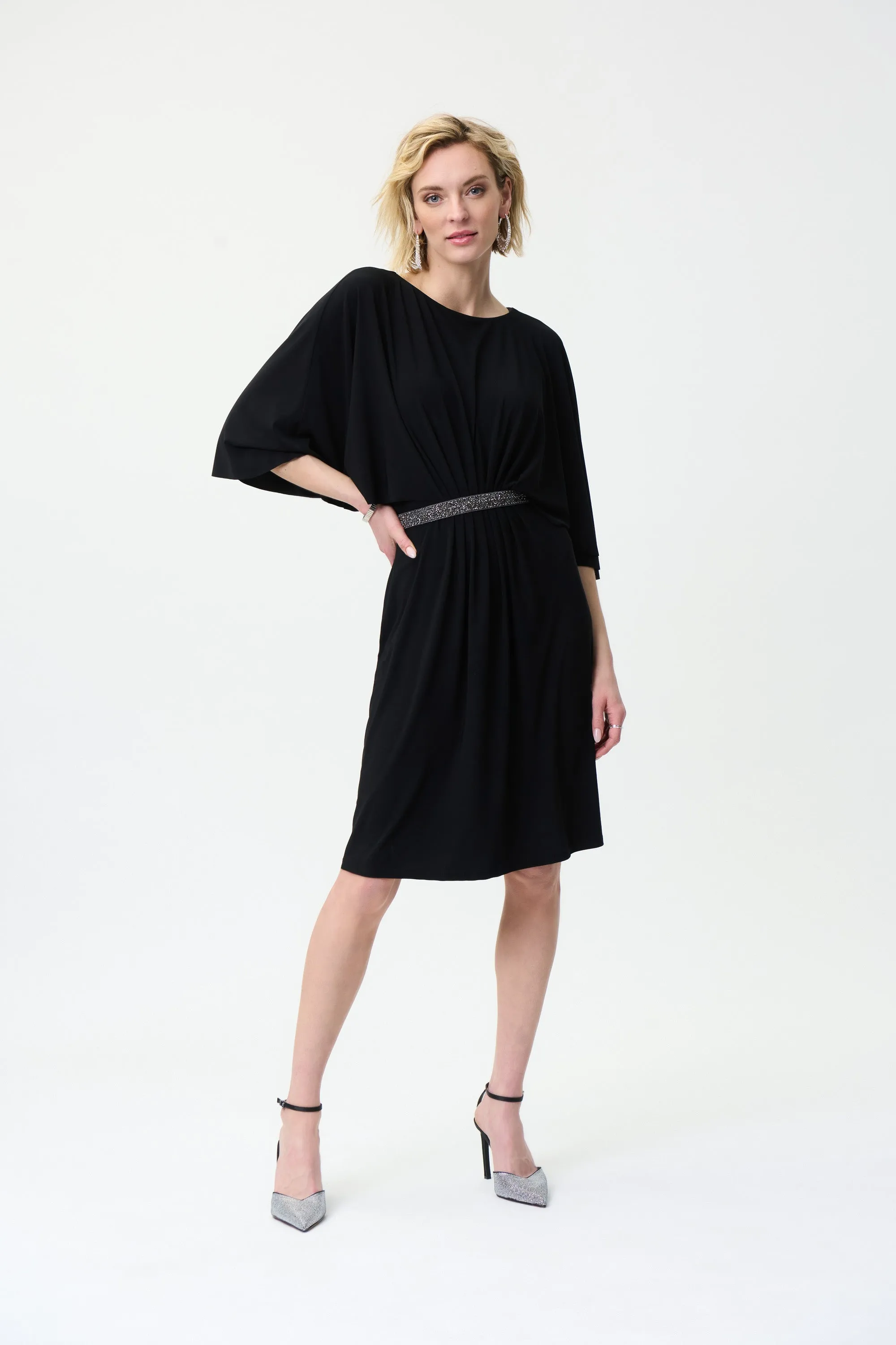 Dolman Sleeve Pleated Dress sold by Bellissima