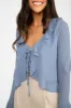 Cropped Long Sleeve Ruffle Blouse sold by Bellissima