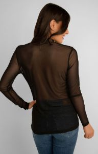 Long Sleeve Sheer Mesh Top sold by Bellissima