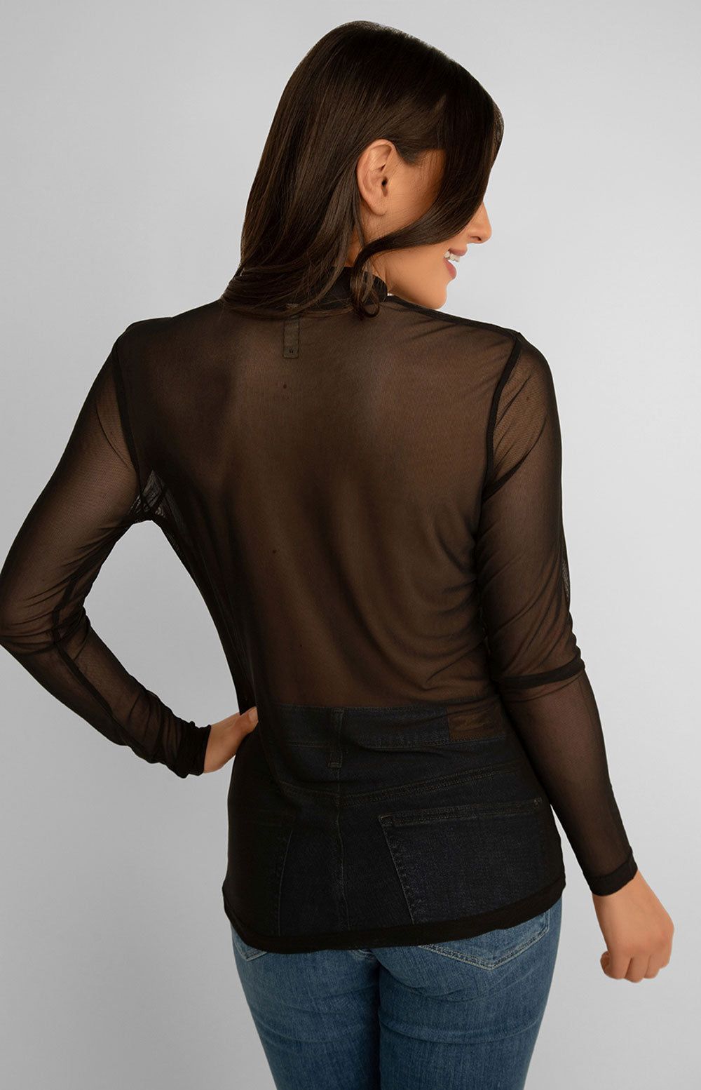 Long Sleeve Sheer Mesh Top sold by Bellissima product image thumbnail 5