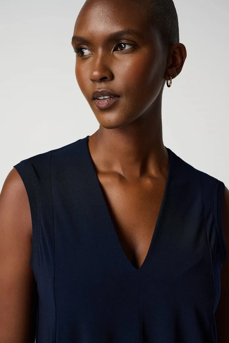 Sleeveless Asymmetric V-Neck Tunic - The Essentials sold by Bellissima product image thumbnail 3