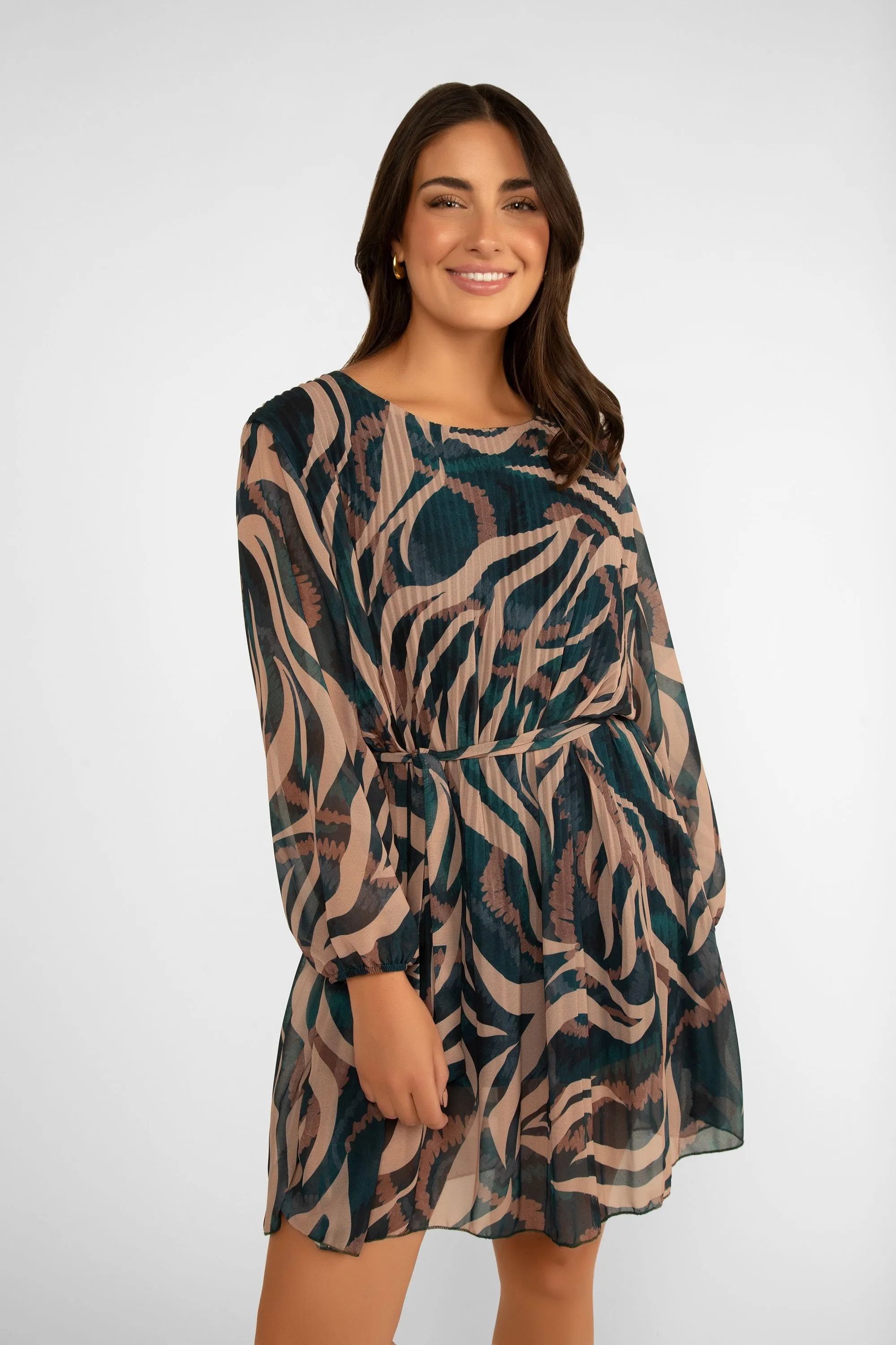 Teal Printed Dress sold by Bellissima product image thumbnail 3
