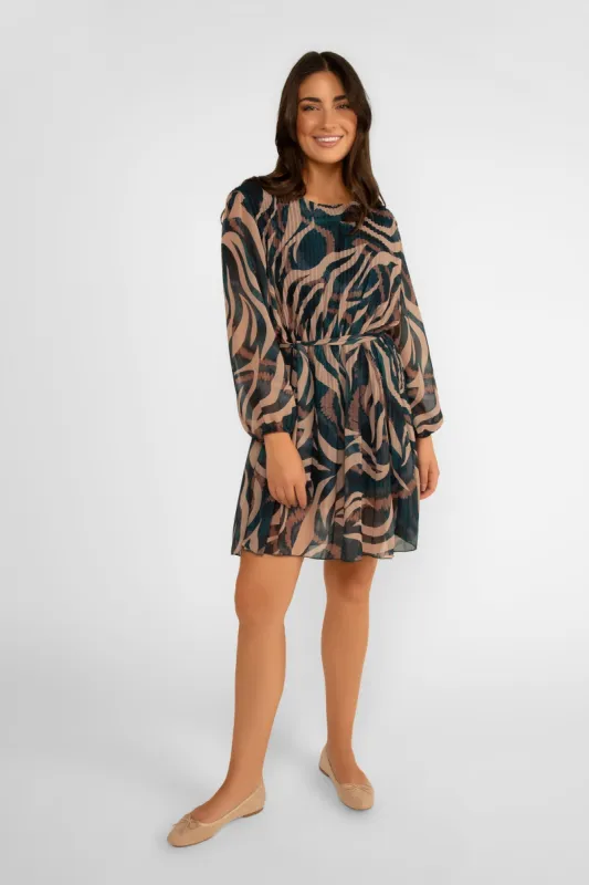 Teal Printed Dress sold by Bellissima