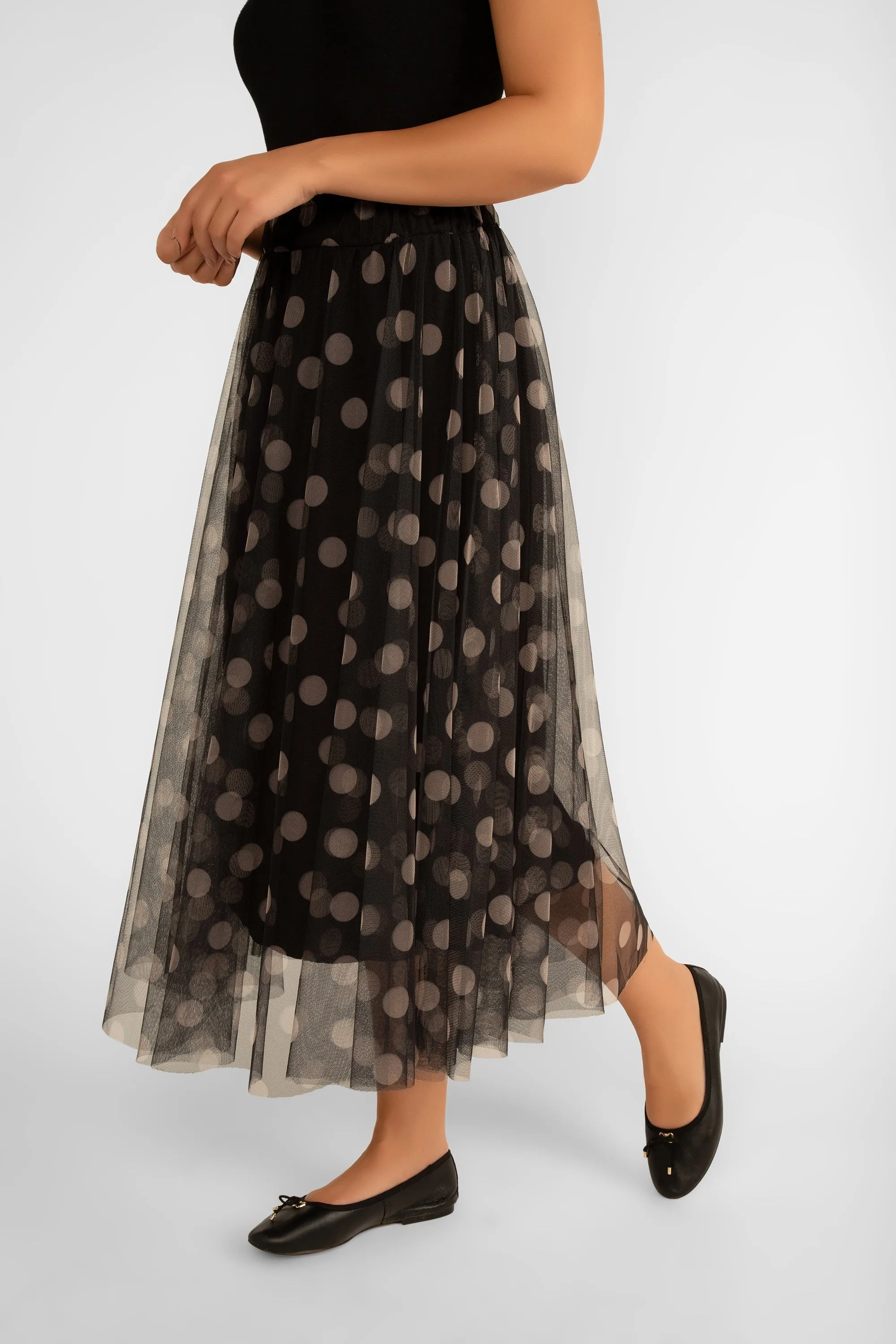 Playful Polka Dot Chiffon Skirt sold by Bellissima product image thumbnail 4