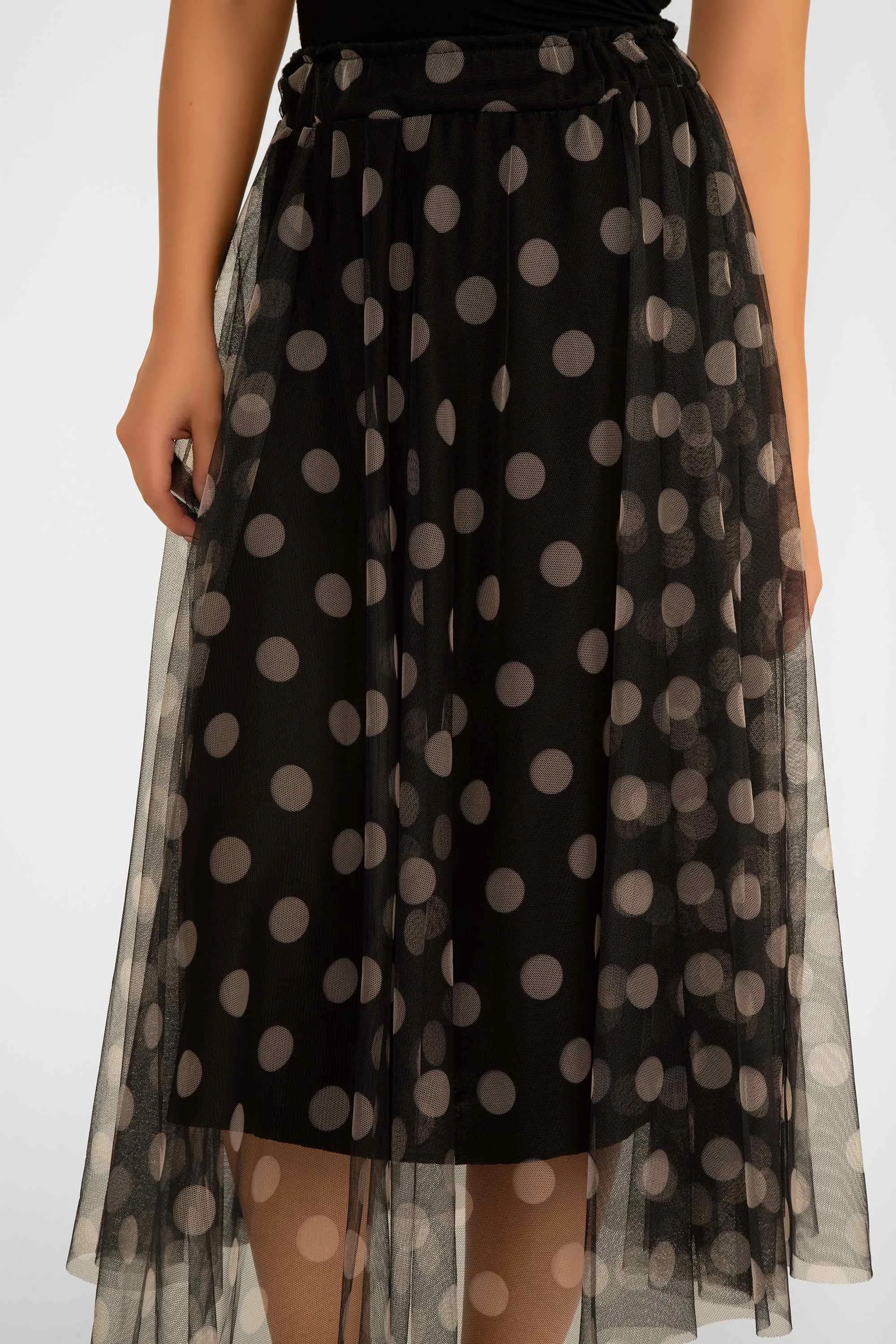 Playful Polka Dot Chiffon Skirt sold by Bellissima product image thumbnail 5