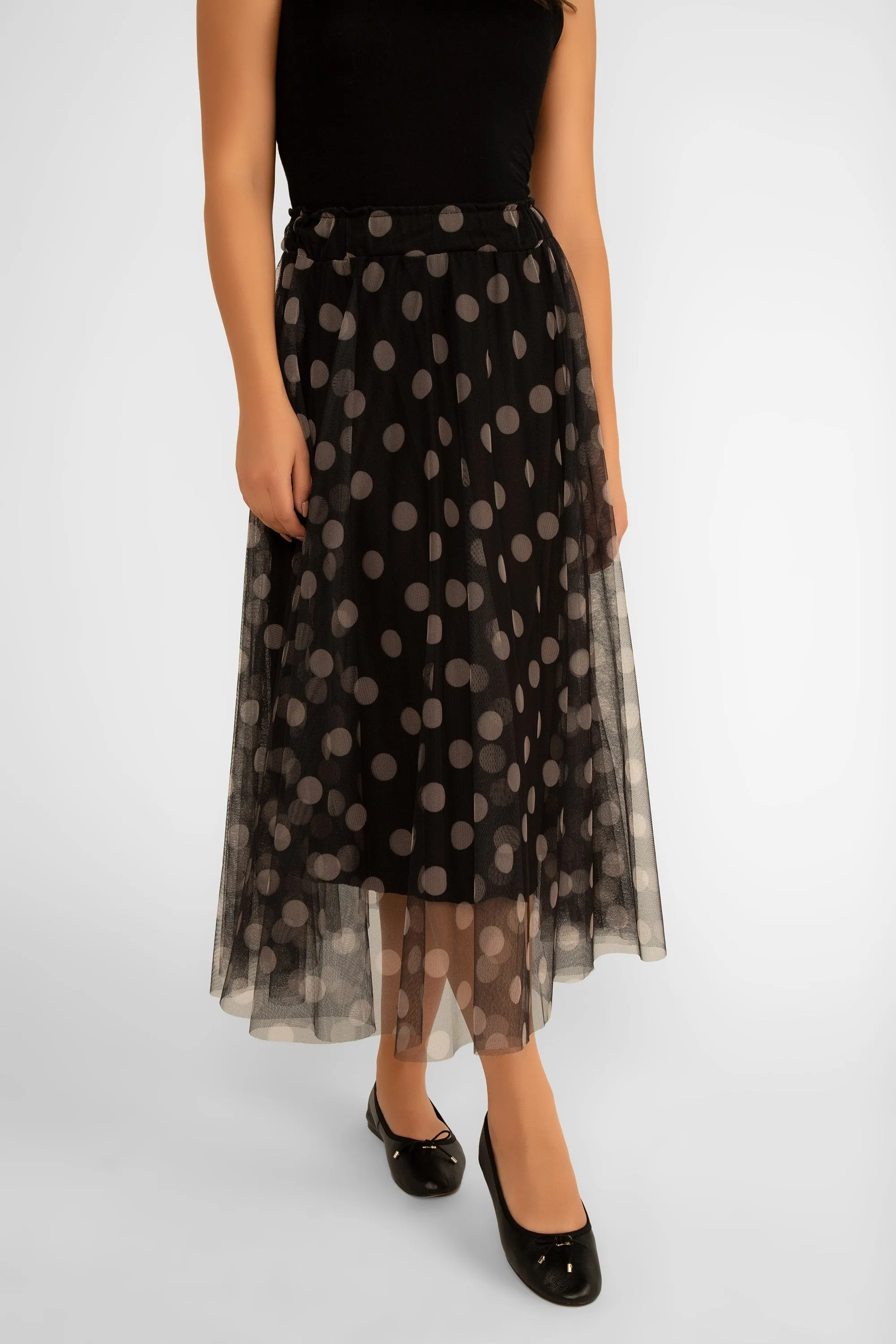 Playful Polka Dot Chiffon Skirt sold by Bellissima product image thumbnail 3