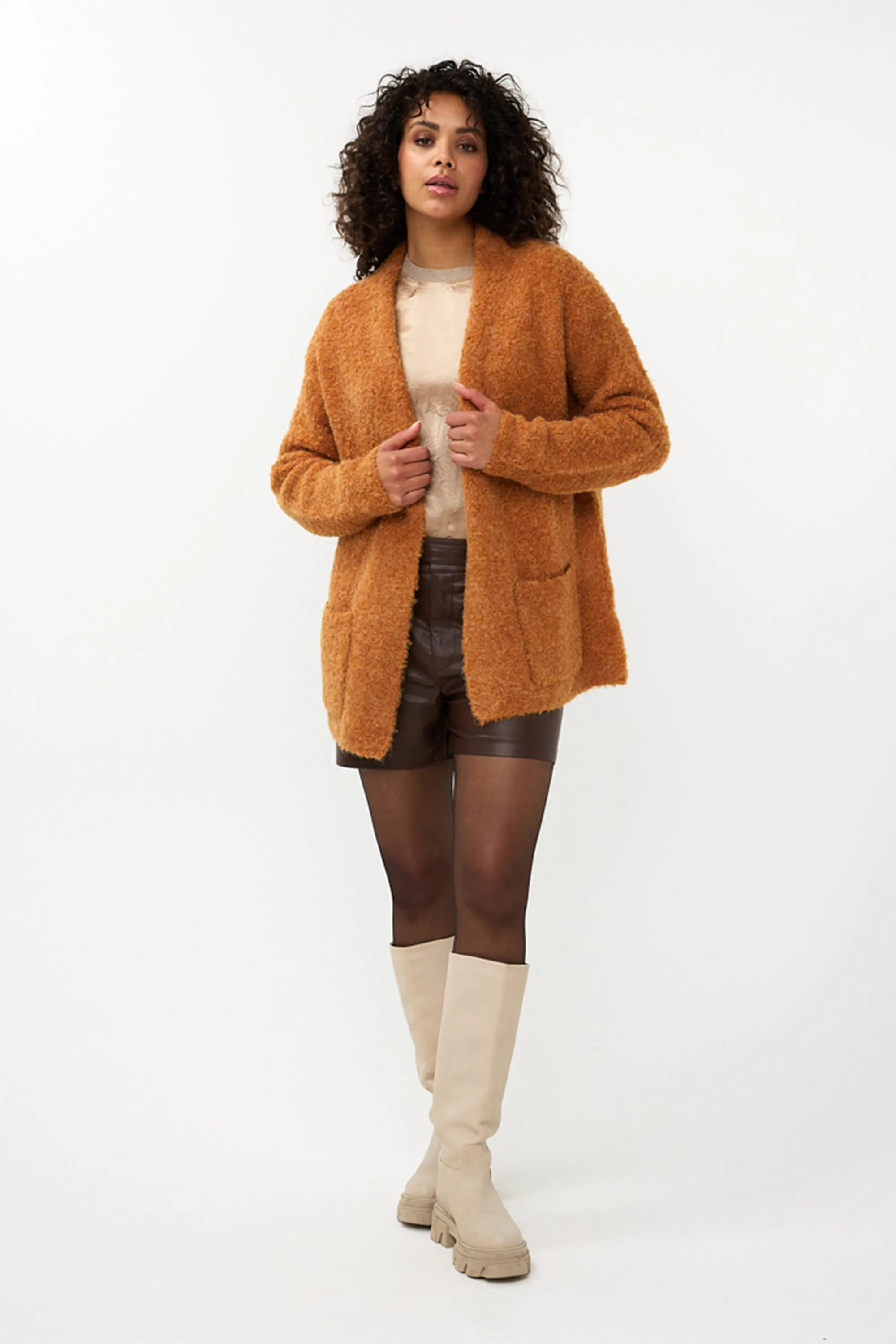 Textured Boucle Cardigan sold by Bellissima product image thumbnail 4