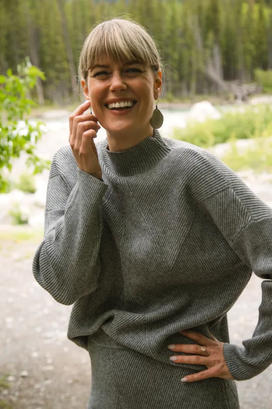 Mellow Long Sleeve Mock Neck Sweater sold by Bellissima