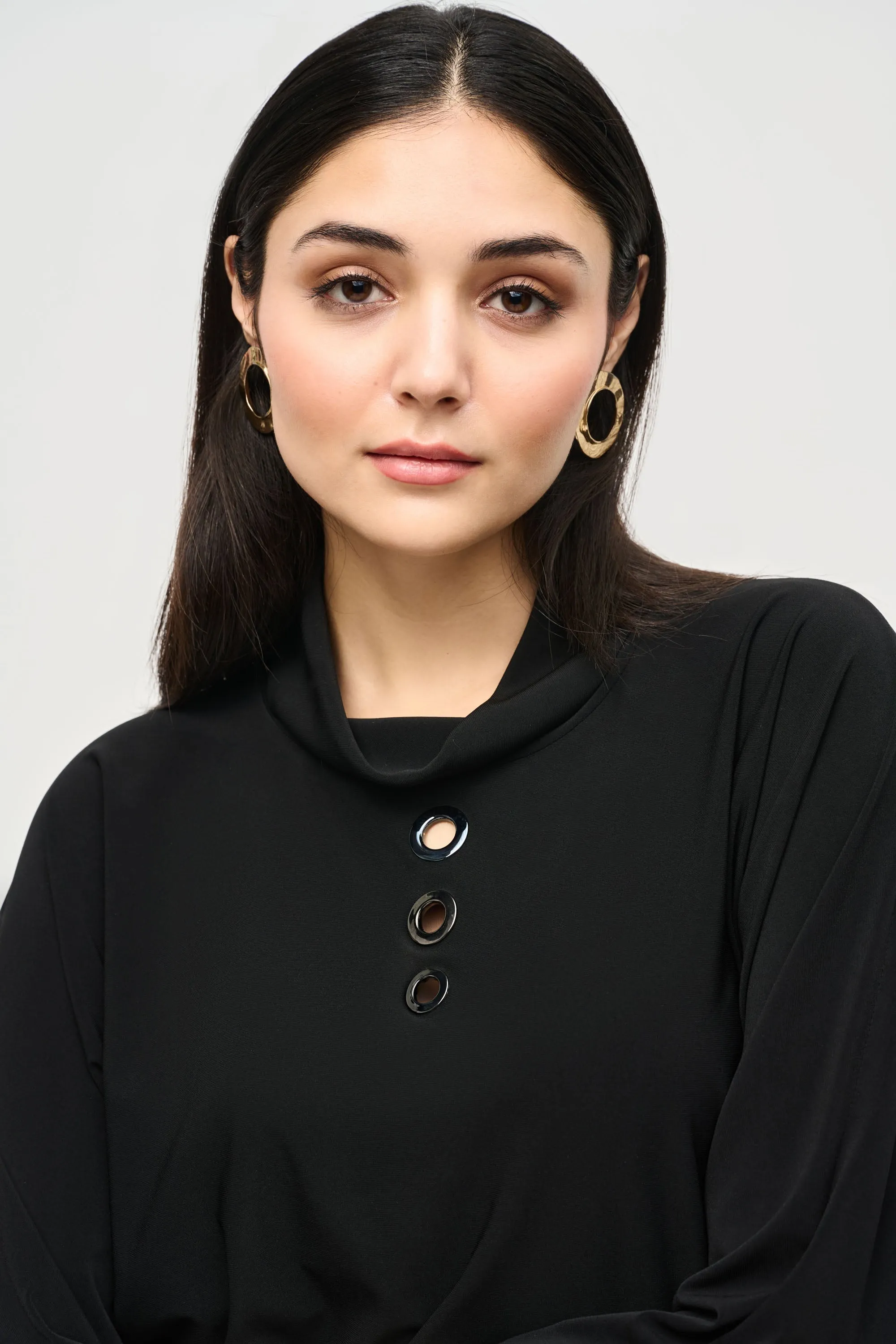 Silky Knit Boxy Top with Eyelets sold by Bellissima product image thumbnail 2