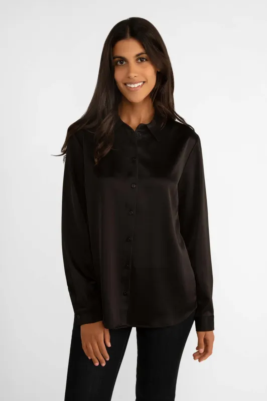 Elegant Long Sleeve Silky Blouse sold by Bellissima