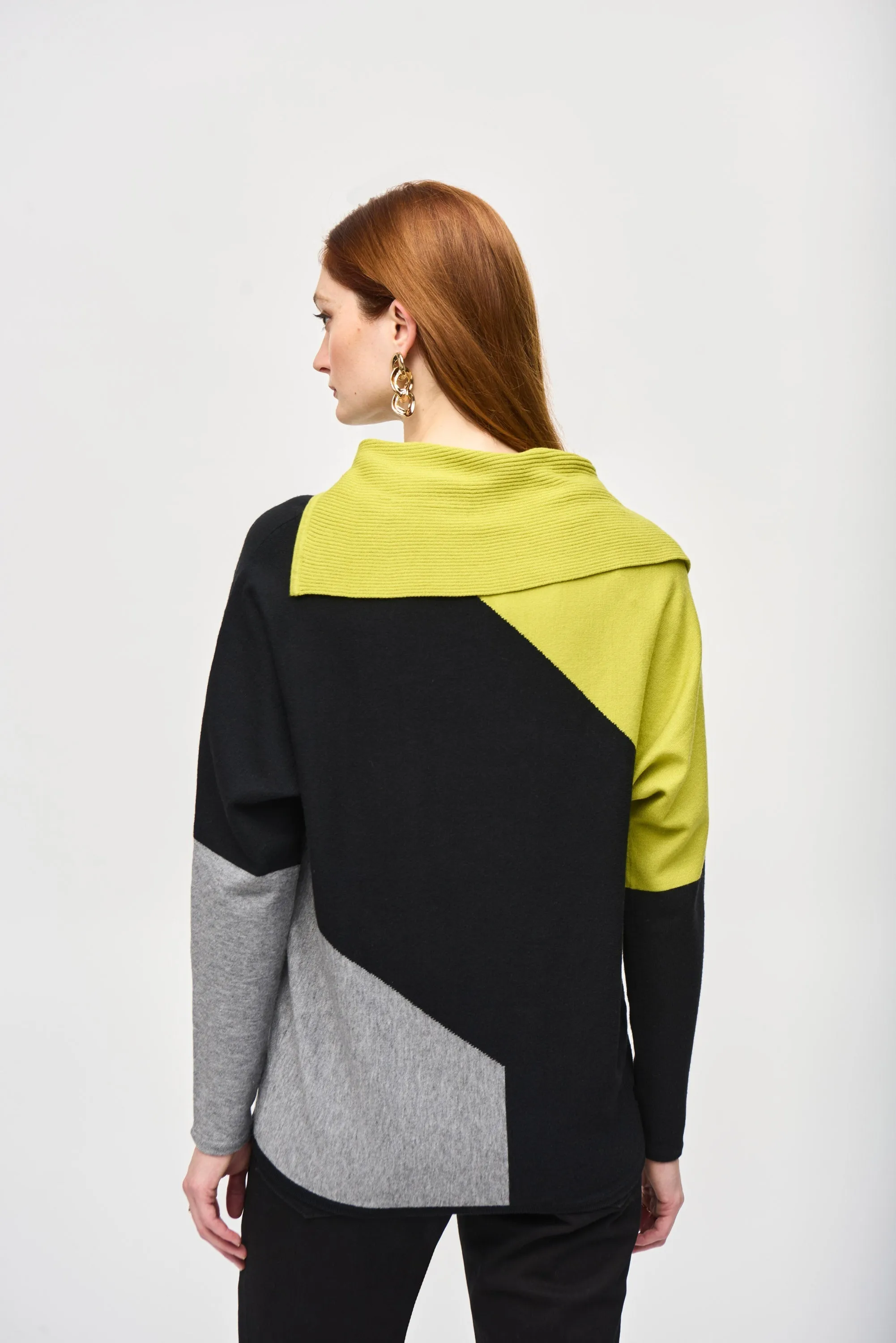 Colour-Block Jacquard Sweater Top sold by Bellissima product image thumbnail 4