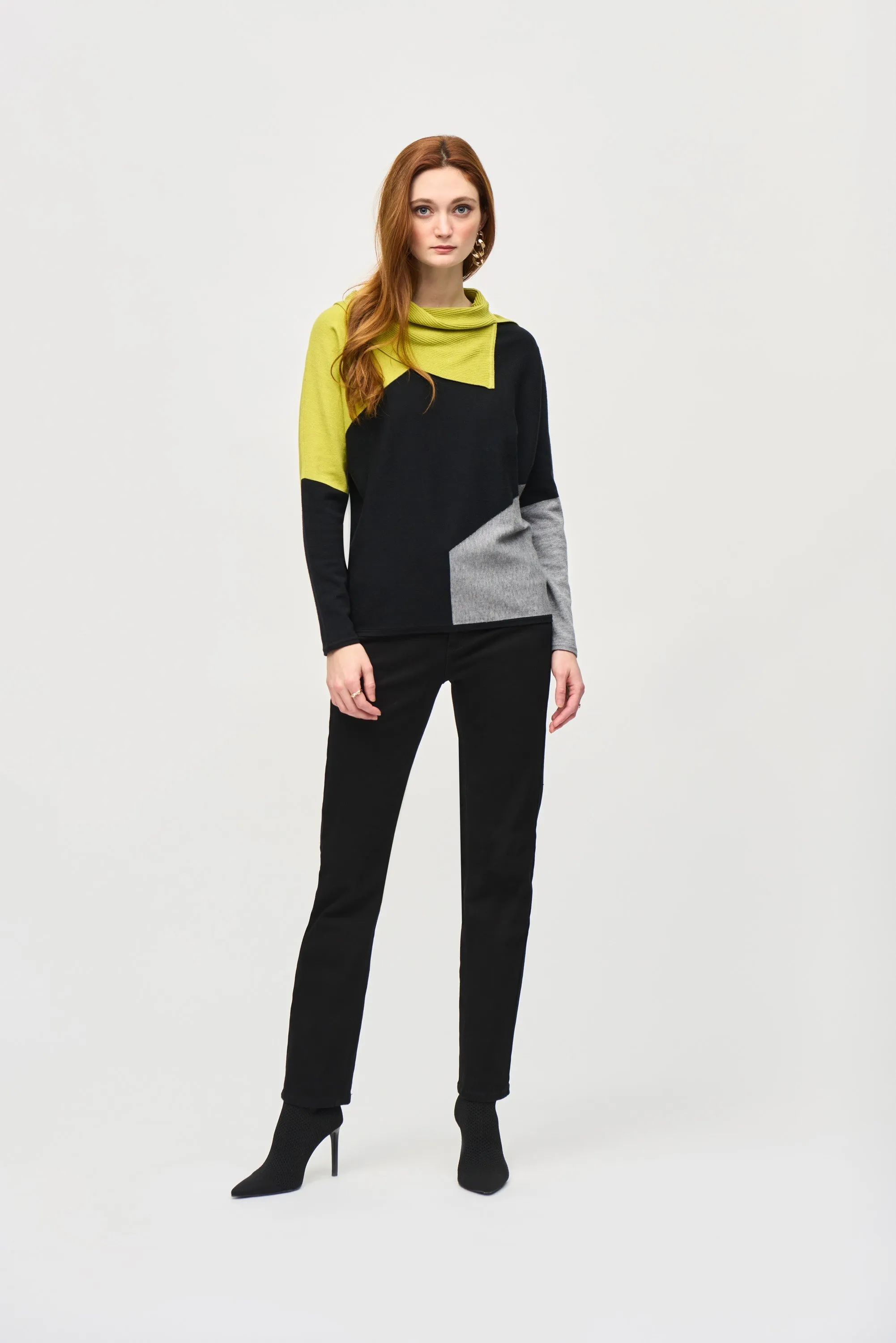 Colour-Block Jacquard Sweater Top sold by Bellissima product image thumbnail 3