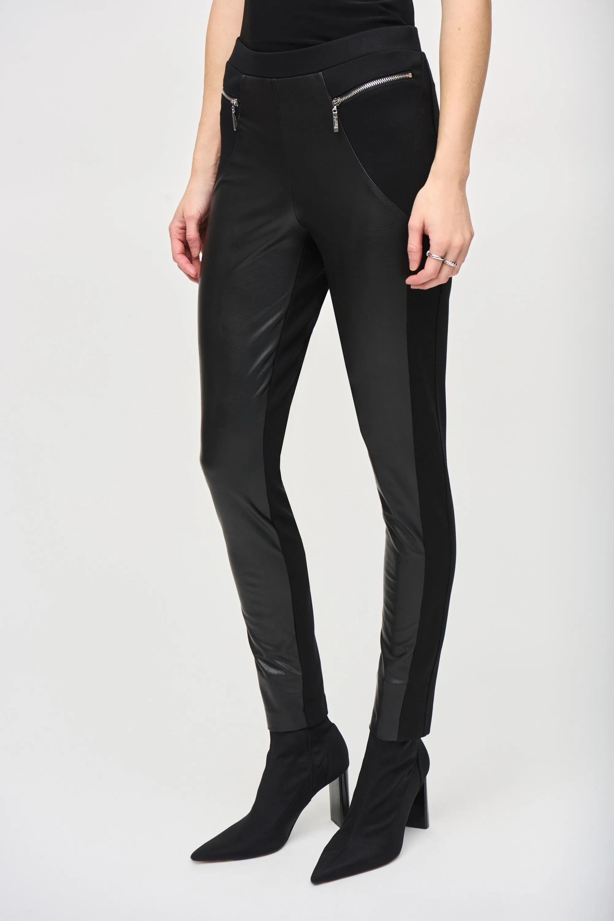 Heavy Knit and Leatherette Leggings sold by Bellissima product image thumbnail 2