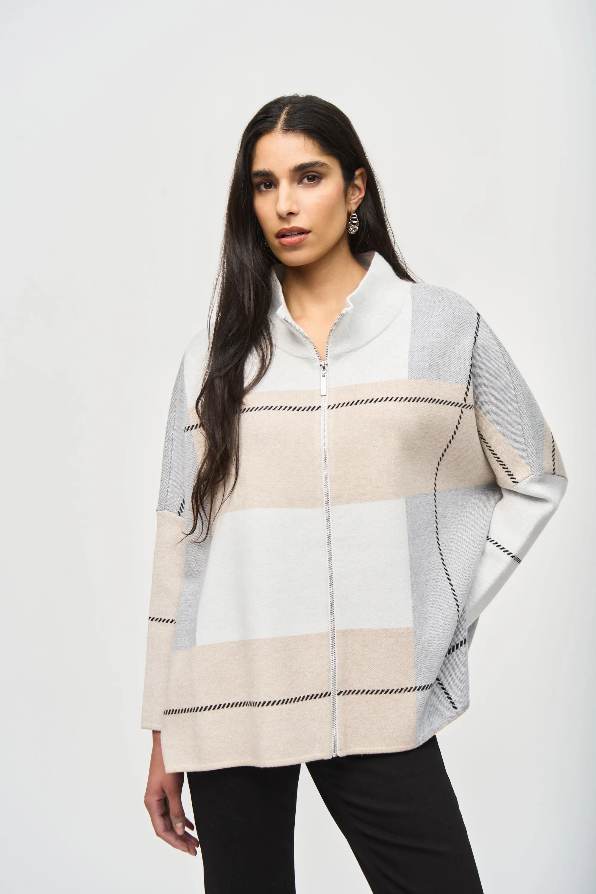 Colour-Block Jacquard Knit Cover-Up sold by Bellissima product image thumbnail 3
