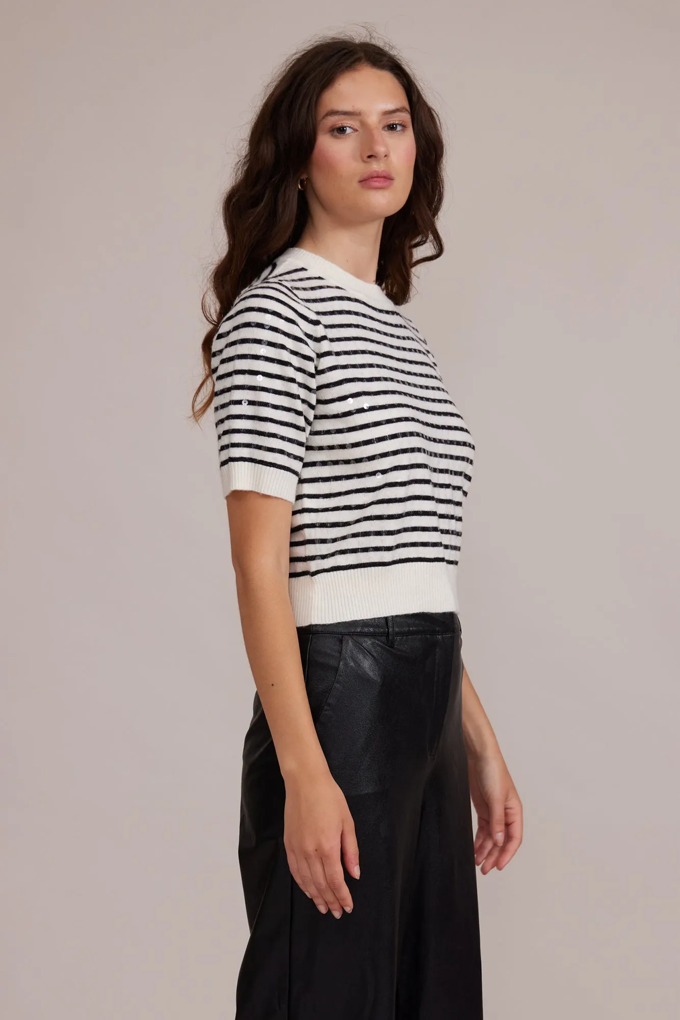 Jaslyn Short Sleeve Sequin Detail Top sold by Bellissima product image thumbnail 2