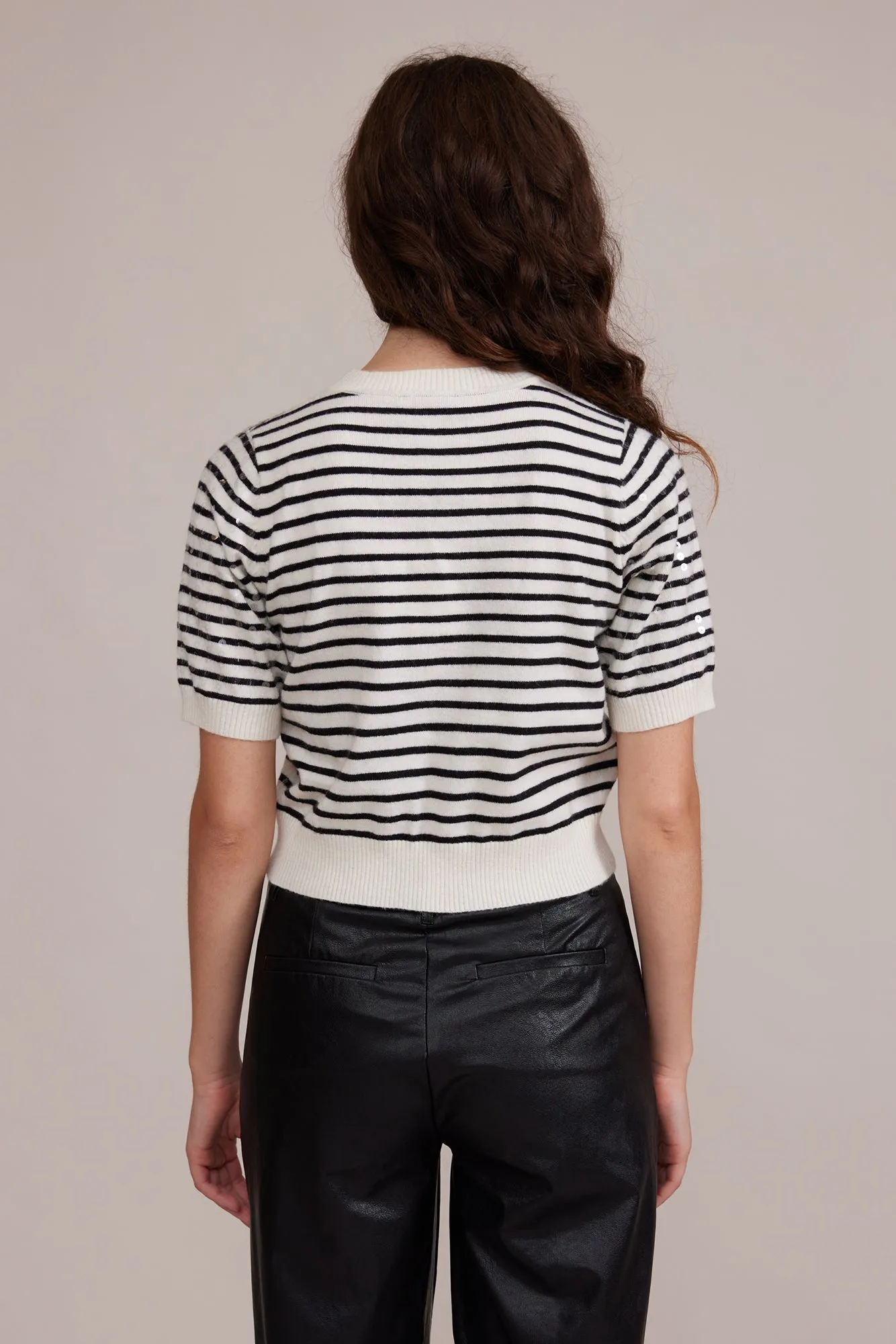 Jaslyn Short Sleeve Sequin Detail Top sold by Bellissima product image thumbnail 3