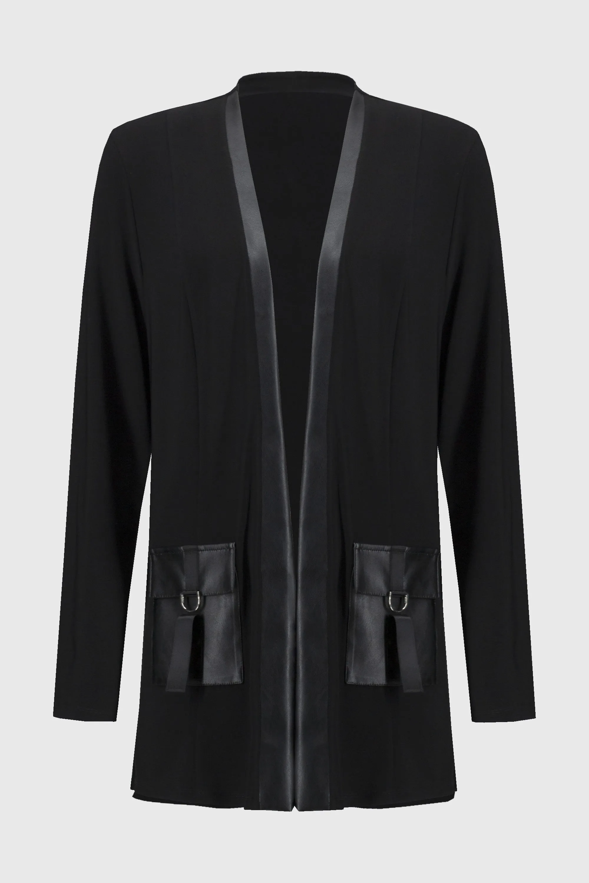 Silky Knit And Leatherette Cover Up sold by Bellissima product image thumbnail 5