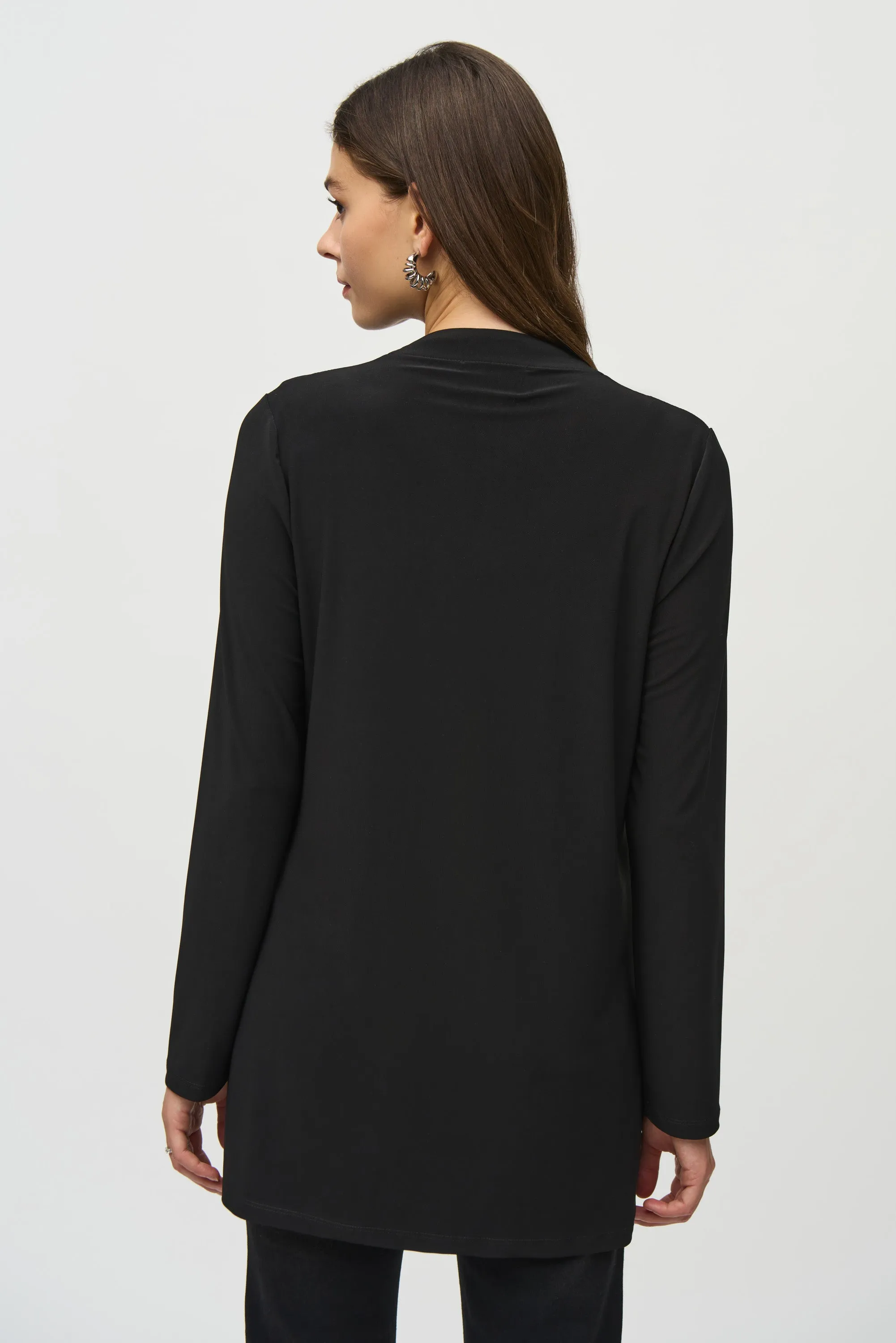 Silky Knit And Leatherette Cover Up sold by Bellissima product image thumbnail 4