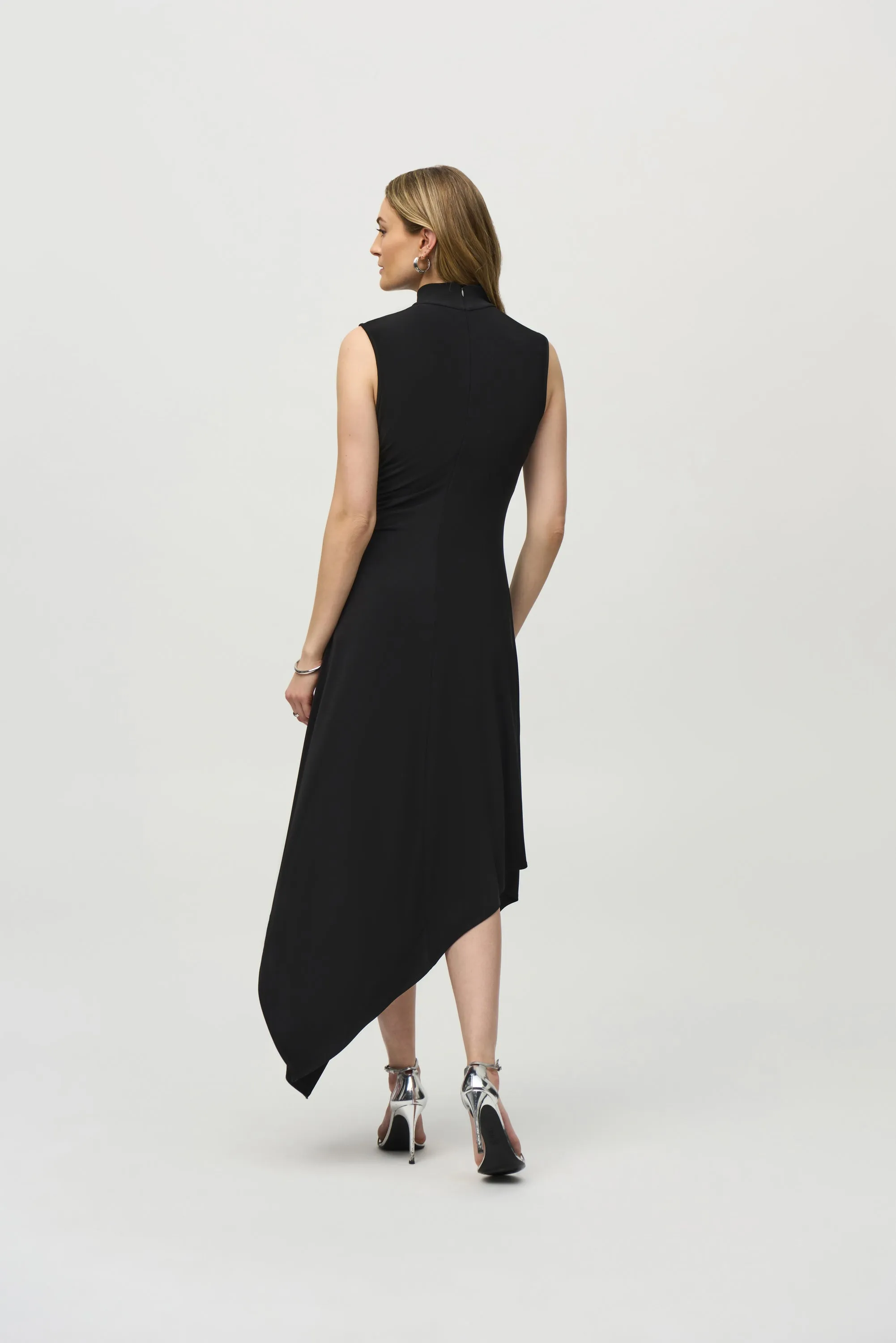 Sleeveless Asymmetrical Mock Neck Dress sold by Bellissima product image thumbnail 4